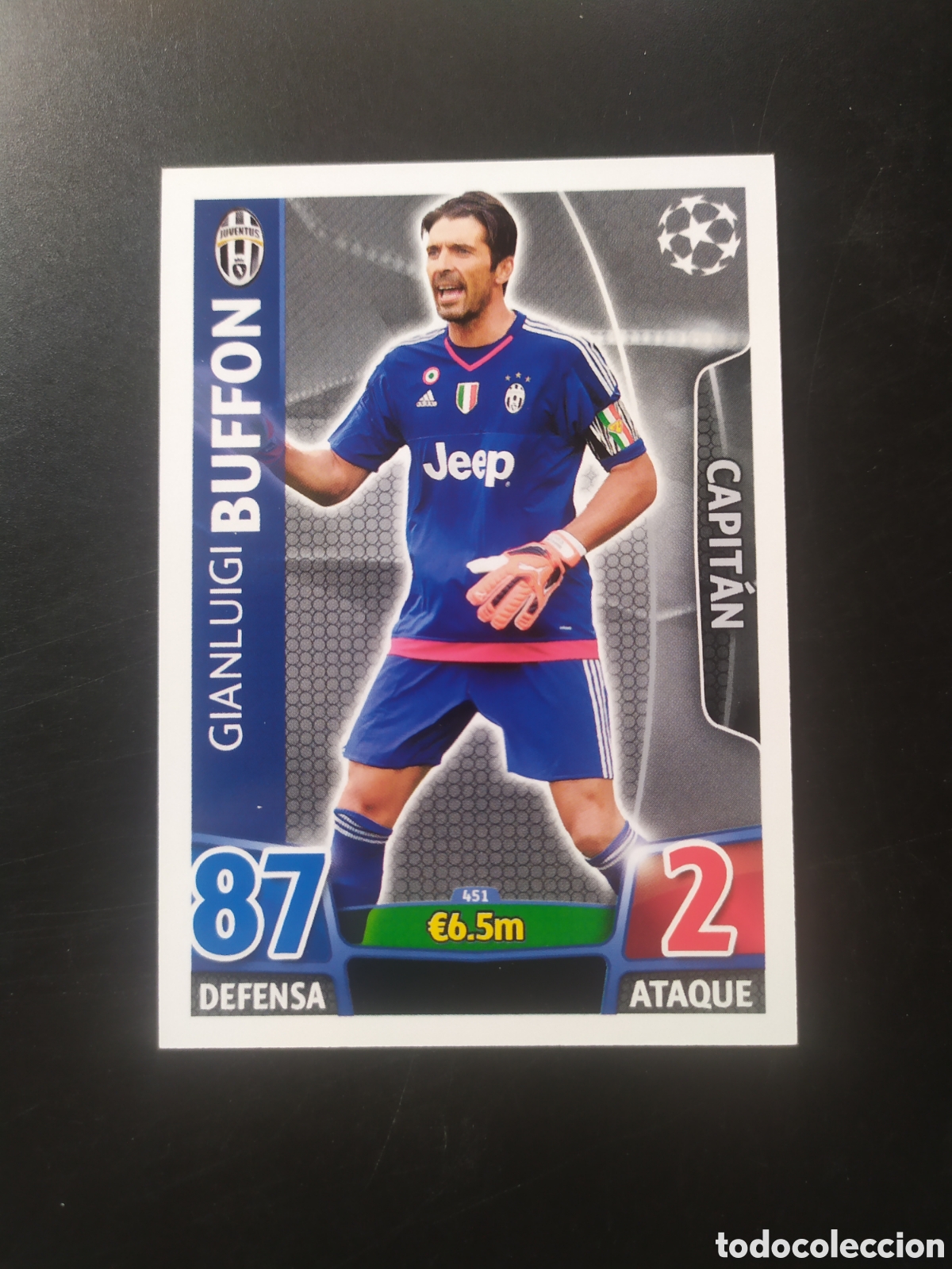 Cromos de f&uacute;tbol: UEFA Champions match attax topps 2015 2016 15 16 Buffon n&deg; 451 Juventus