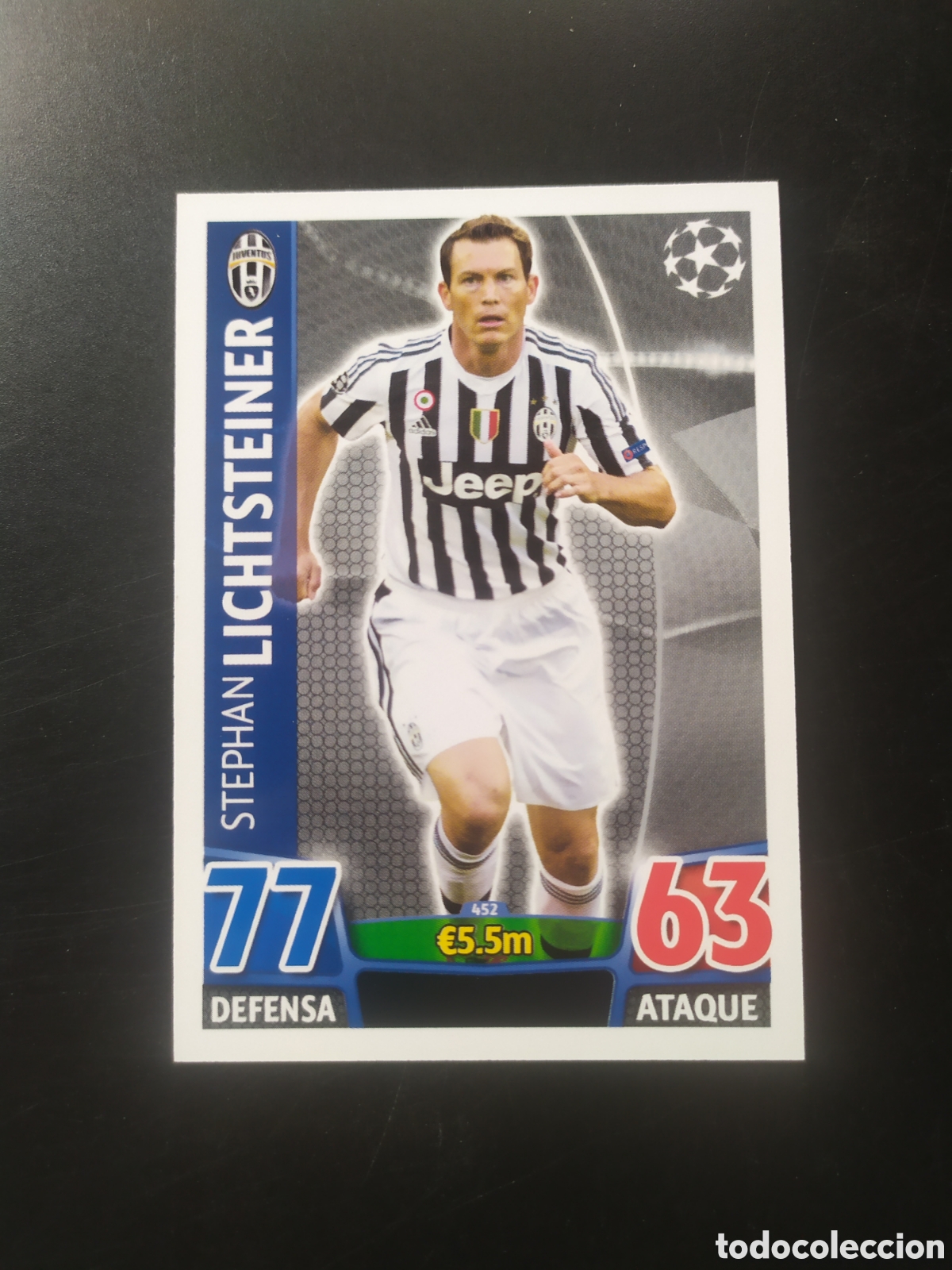 Cromos de f&uacute;tbol: UEFA Champions match attax topps 2015 2016 15 16 Lichtsteiner n&deg; 452 Juventus