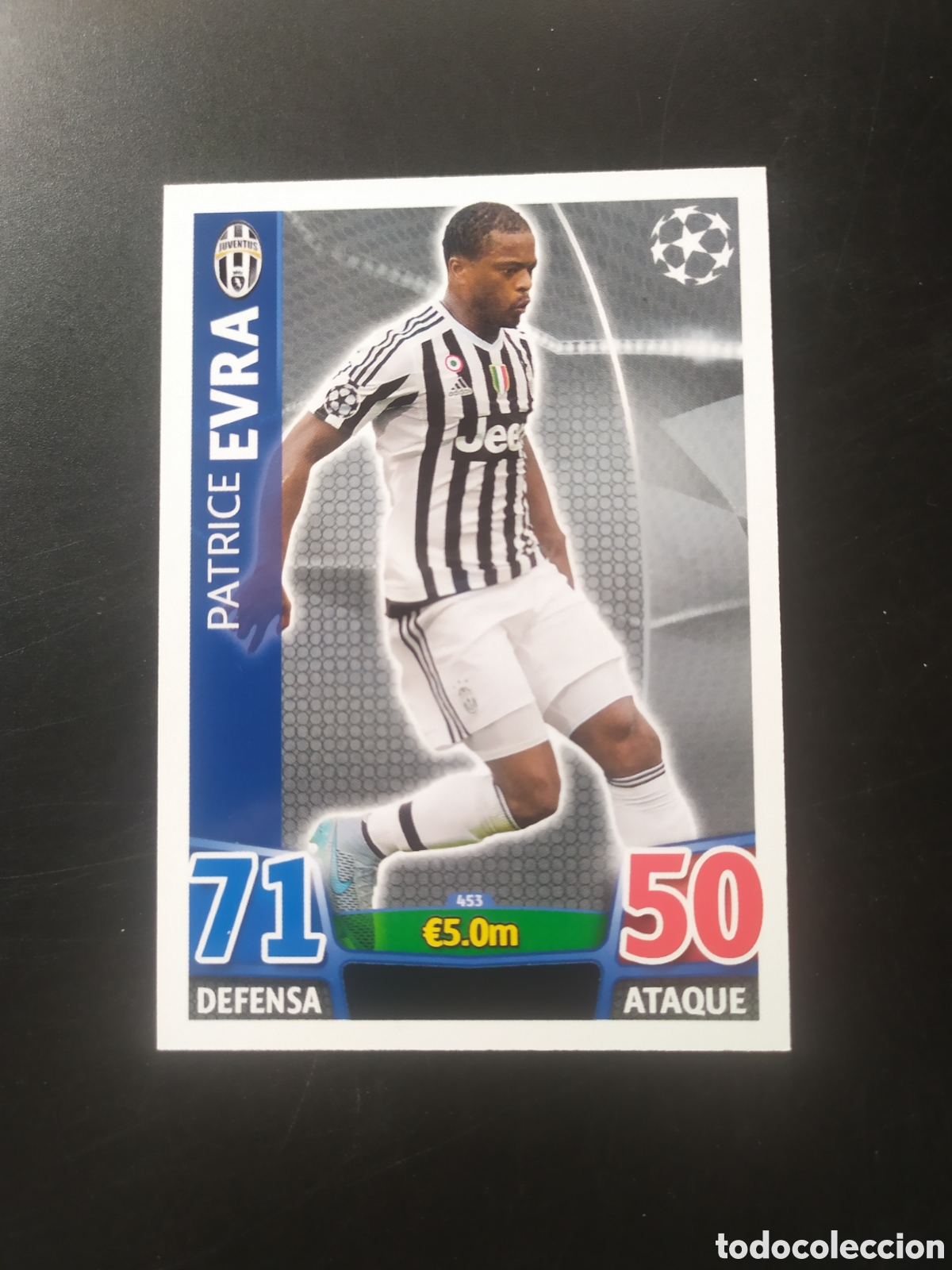 Cromos de f&uacute;tbol: UEFA Champions match attax topps 2015 2016 15 16 Evra n&deg; 453 Juventus