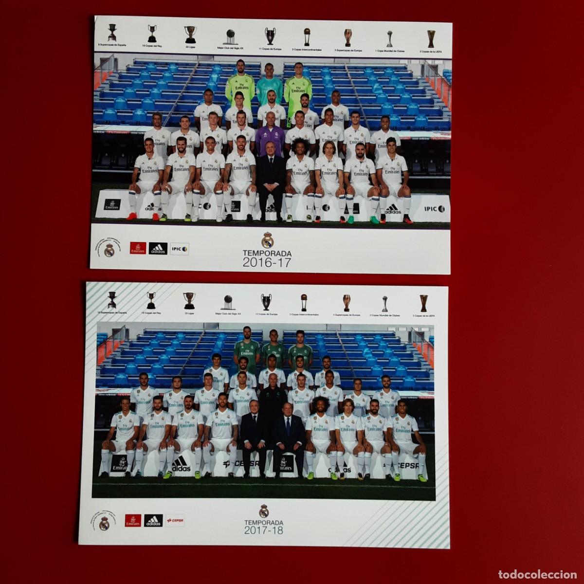 Cromos de f&uacute;tbol: LOTE 2 POSTALES DIFERENTES FUTBOL CON CRISTIANO RONALDO REAL MADRID MEDIDAS 21 x 15 cm aprox.