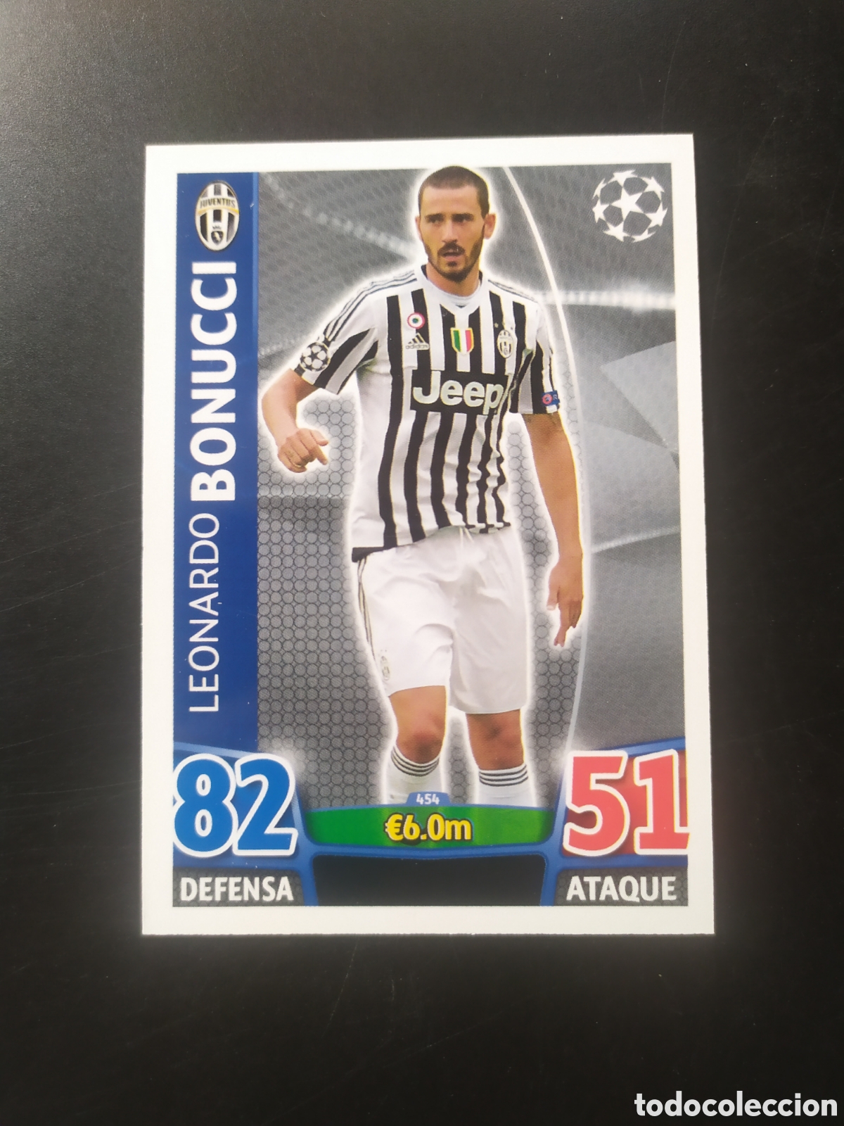 Cromos de f&uacute;tbol: UEFA Champions match attax topps 2015 2016 15 16 Bonucci n&deg; 454 Juventus