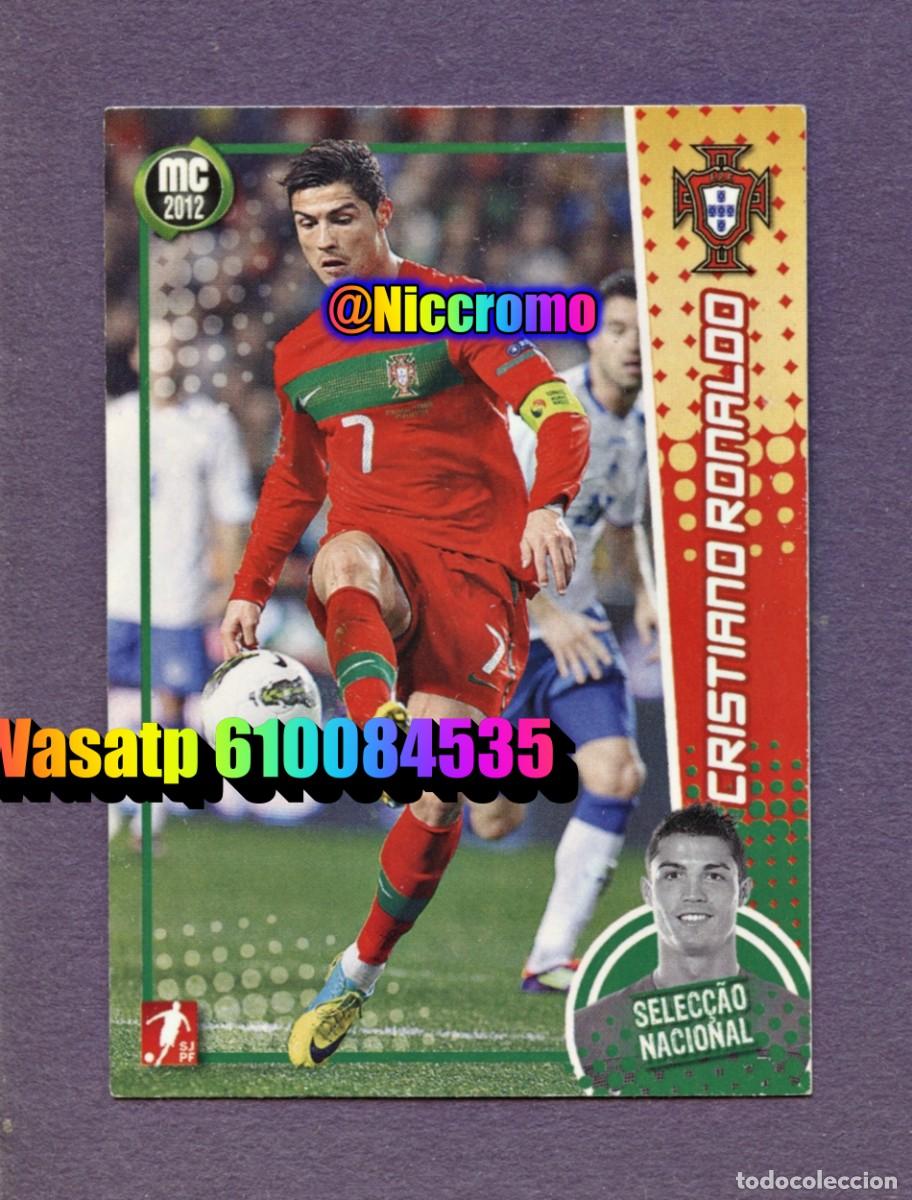 Cromos de f&uacute;tbol: tarjeta Cristiano Ronaldo n&ordm; 140 card seleccion portugal 2012 Panini Megacraques niccromo