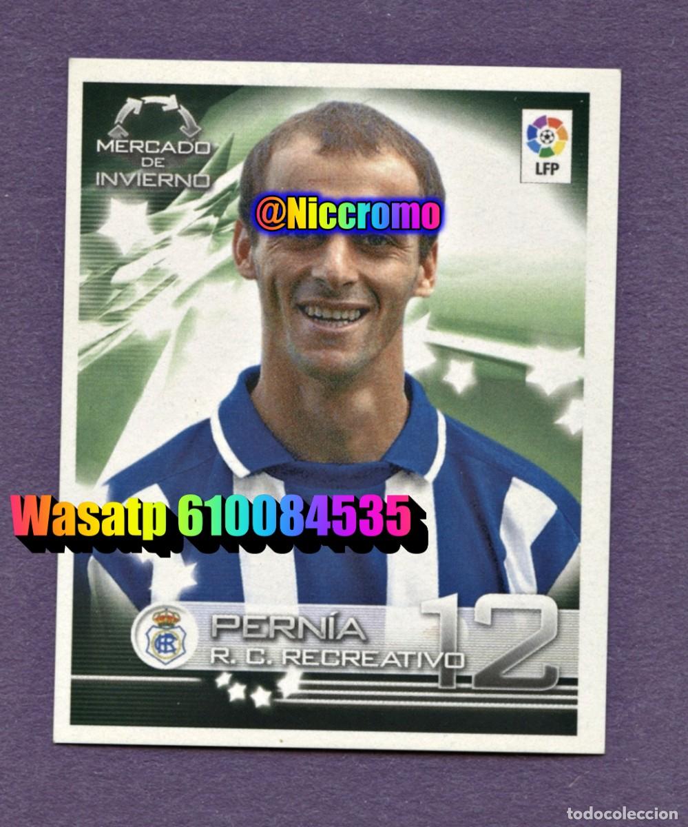 Cromos de f&uacute;tbol: pernia hueva superliga 2003 panini n&ordm; 420 mercado invierno 2002 03 nuevo sin pegar niccromo