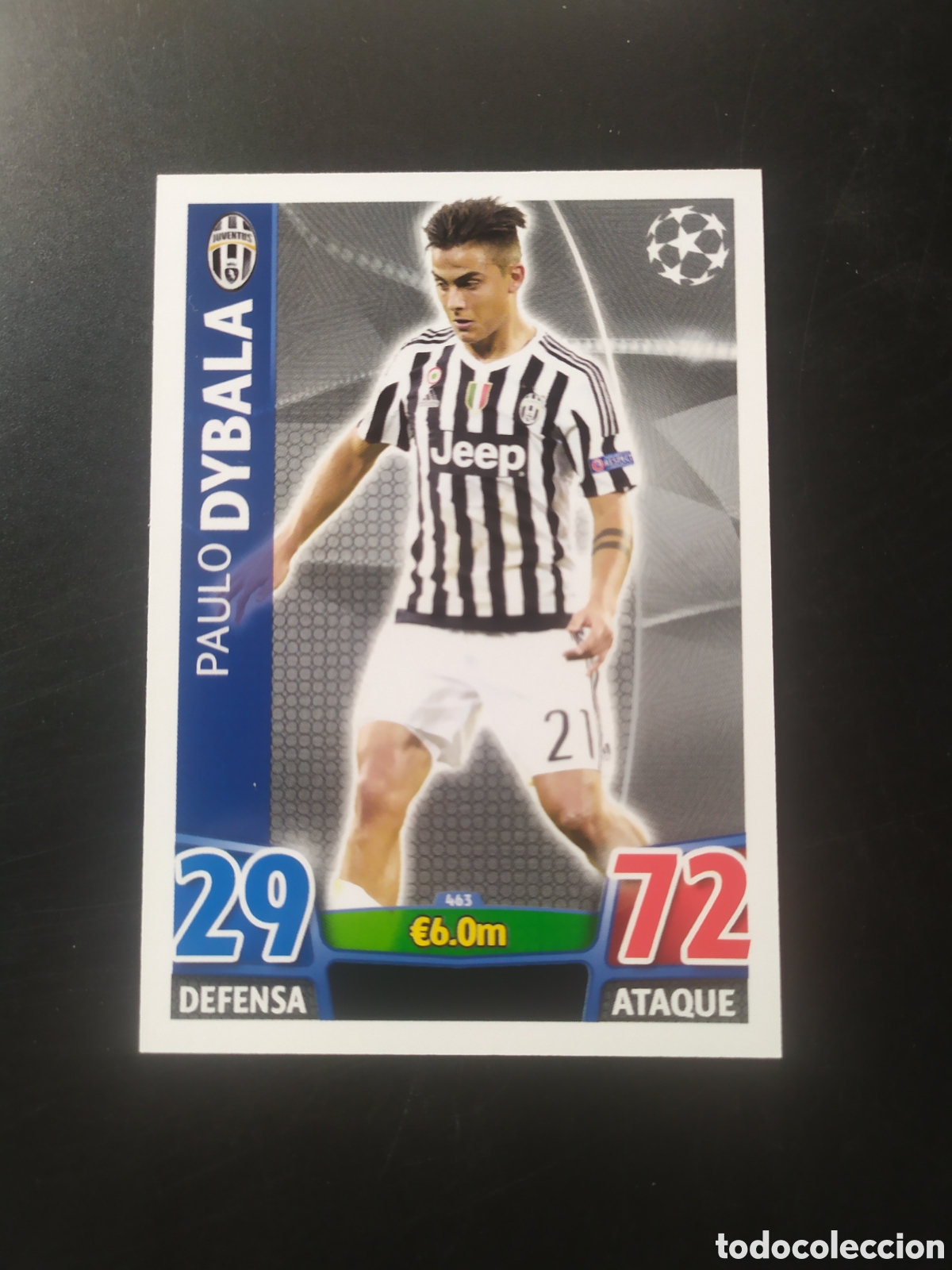 Cromos de f&uacute;tbol: UEFA Champions match attax topps 2015 2016 15 16 Dybala n&deg; 463 Juventus