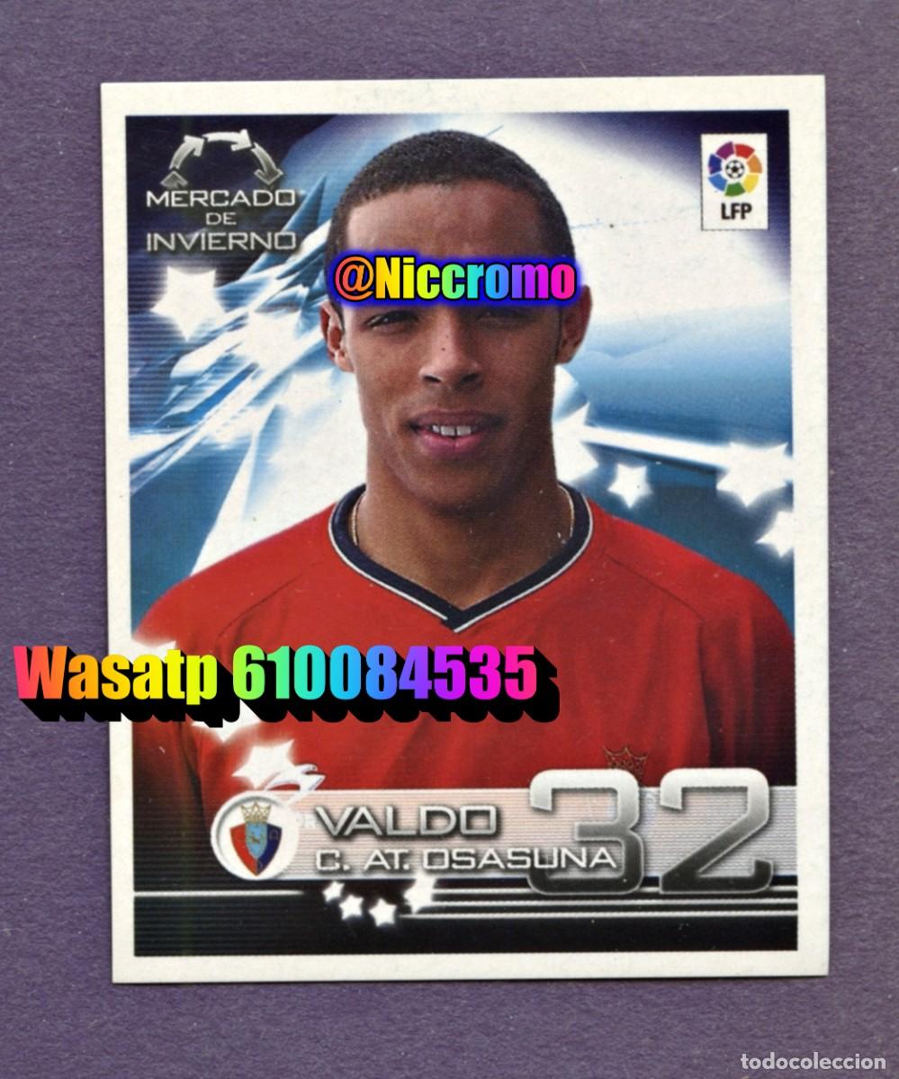 Cromos de f&uacute;tbol: valdo osasuna superliga 2003 panini n&ordm; 425 mercado invierno 2002 03 nuevo sin pegar niccromo
