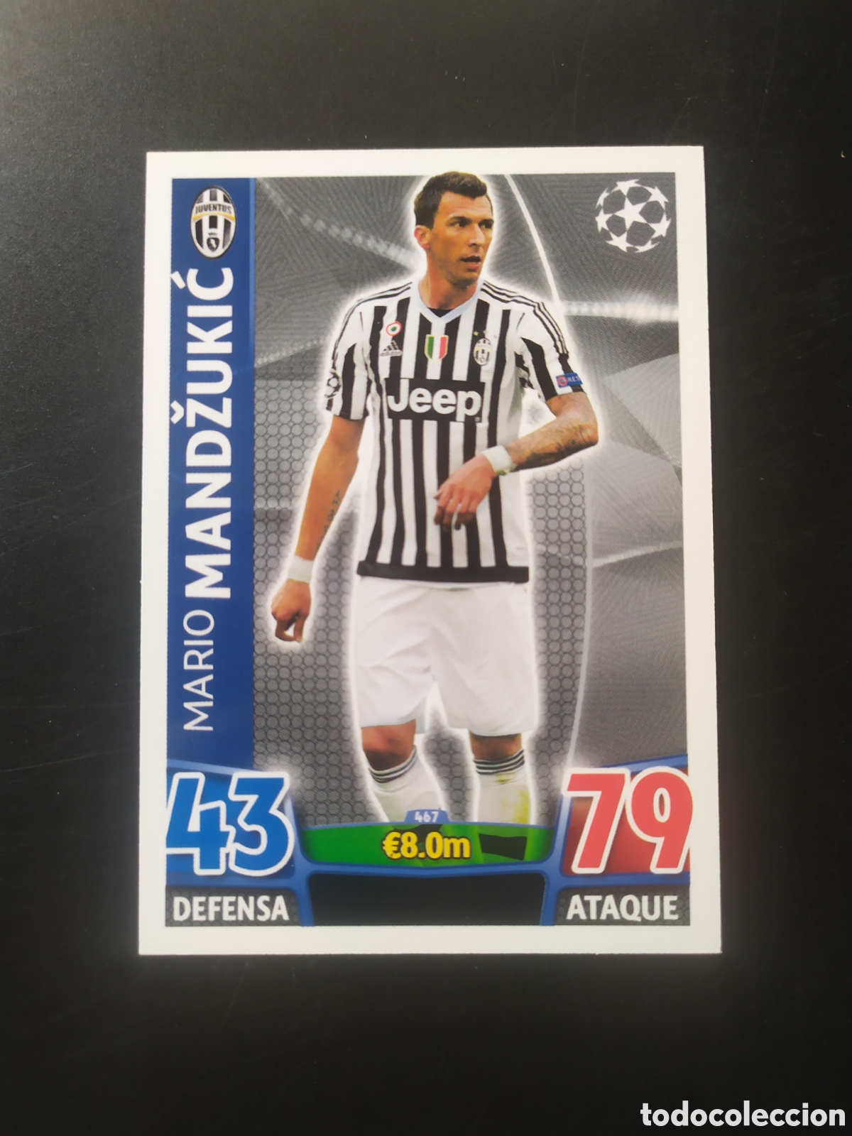 Cartes &agrave; collectionner de Football: UEFA Champions match attax topps 2015 2016 15 16 Mandzukic n&deg; 467 Juventus