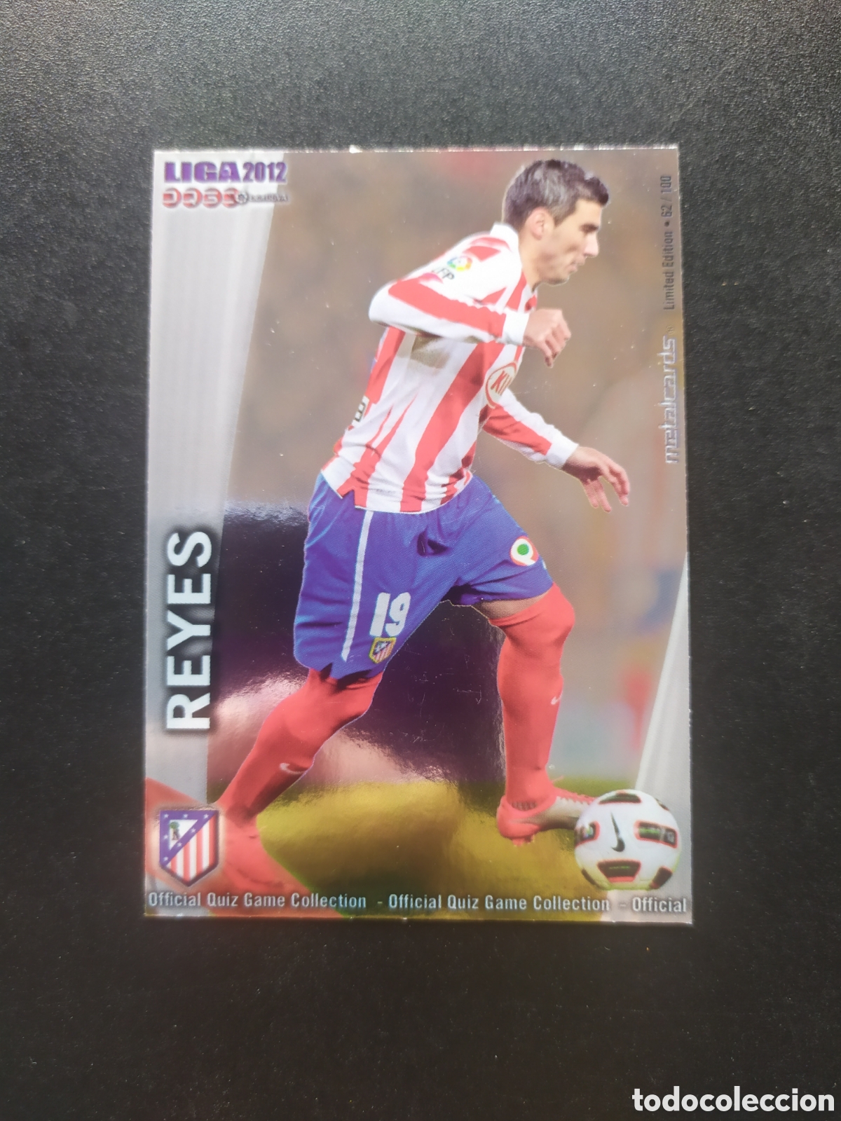 Football Stickers: Mundicromo fichas Liga 2011 2012 11 12 Reyes metalcards limited edition n&deg; 180 Atl&eacute;tico Madrid
