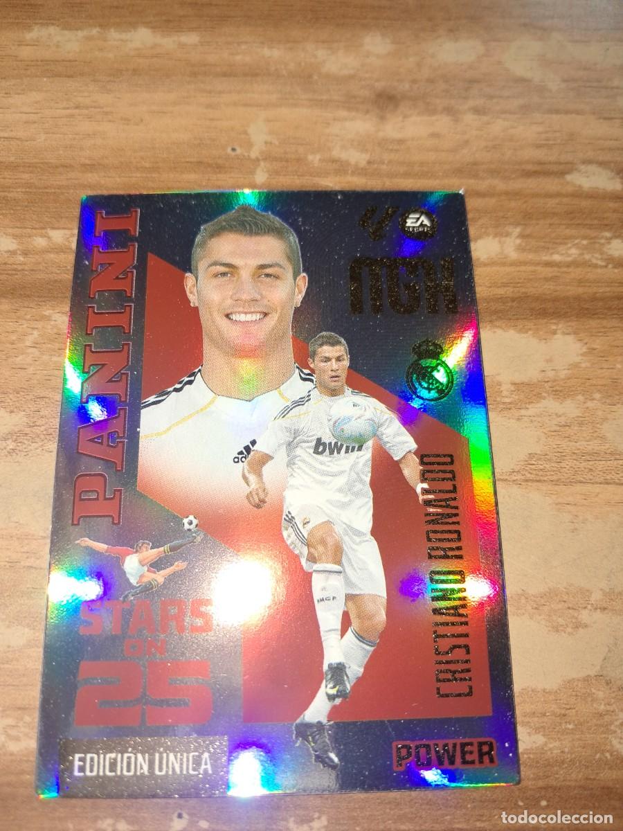 Cromos de f&uacute;tbol: CARD MEGACRACKS TEMPORADA 26/27: PANINI STARS ON 25 EDICI&Oacute;N &Uacute;NICA POWER CRISTIANO RONAL, N&Uacute;MERO 442P