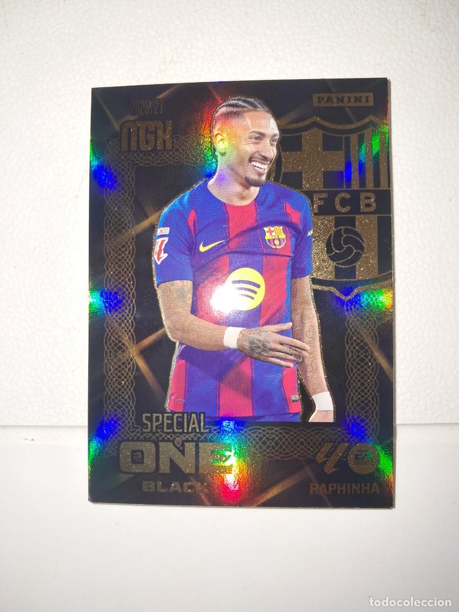 Cromos de f&uacute;tbol: CARD MEGACRACKS TEMPORADA 26/27: SPECIAL ONE BLACK RAPHINHA