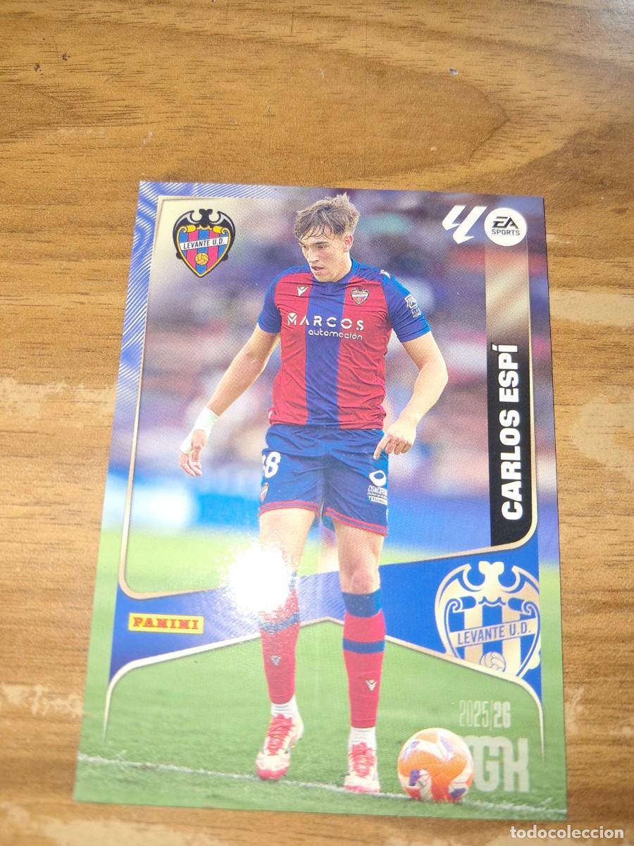 Cromos de f&uacute;tbol: CARD MEGACRACKS TEMPORADA 25/26: CARLOS ESPI (LEVANTE), N&deg; 215