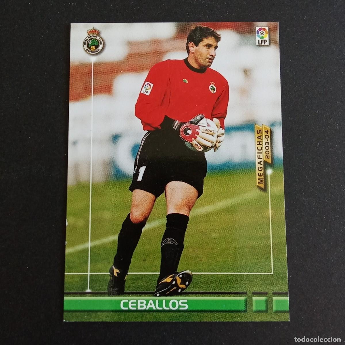 Cromos de f&uacute;tbol: 236 CEBALLOS RACING SANTANDER LIGA 2003 2004 03 04 MEGAFICHAS PANINI