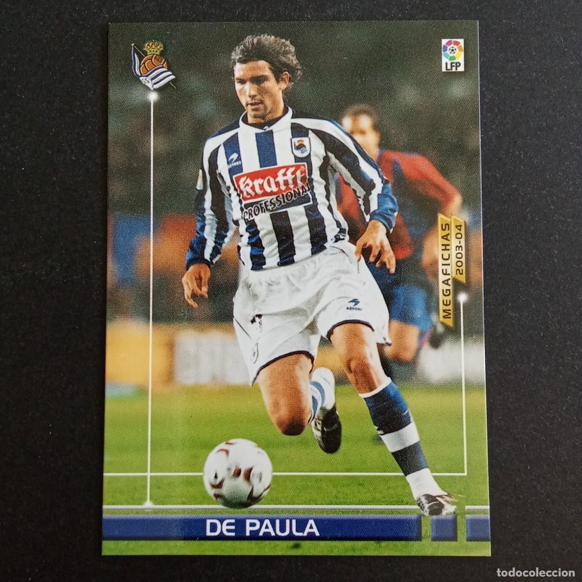 Cromos de f&uacute;tbol: 287 DE PAULA REAL SOCIEDAD LIGA 2003 2004 03 04 MEGAFICHAS PANINI