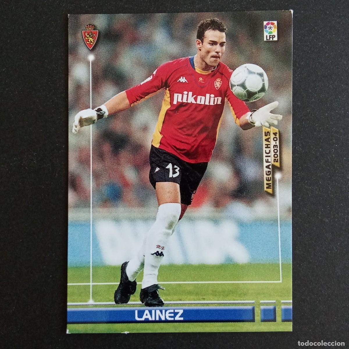 Cromos de f&uacute;tbol: 344 LAINEZ ZARAGOZA LIGA 2003 2004 03 04 MEGAFICHAS PANINI - VERSION DATOS CON NEGRITA