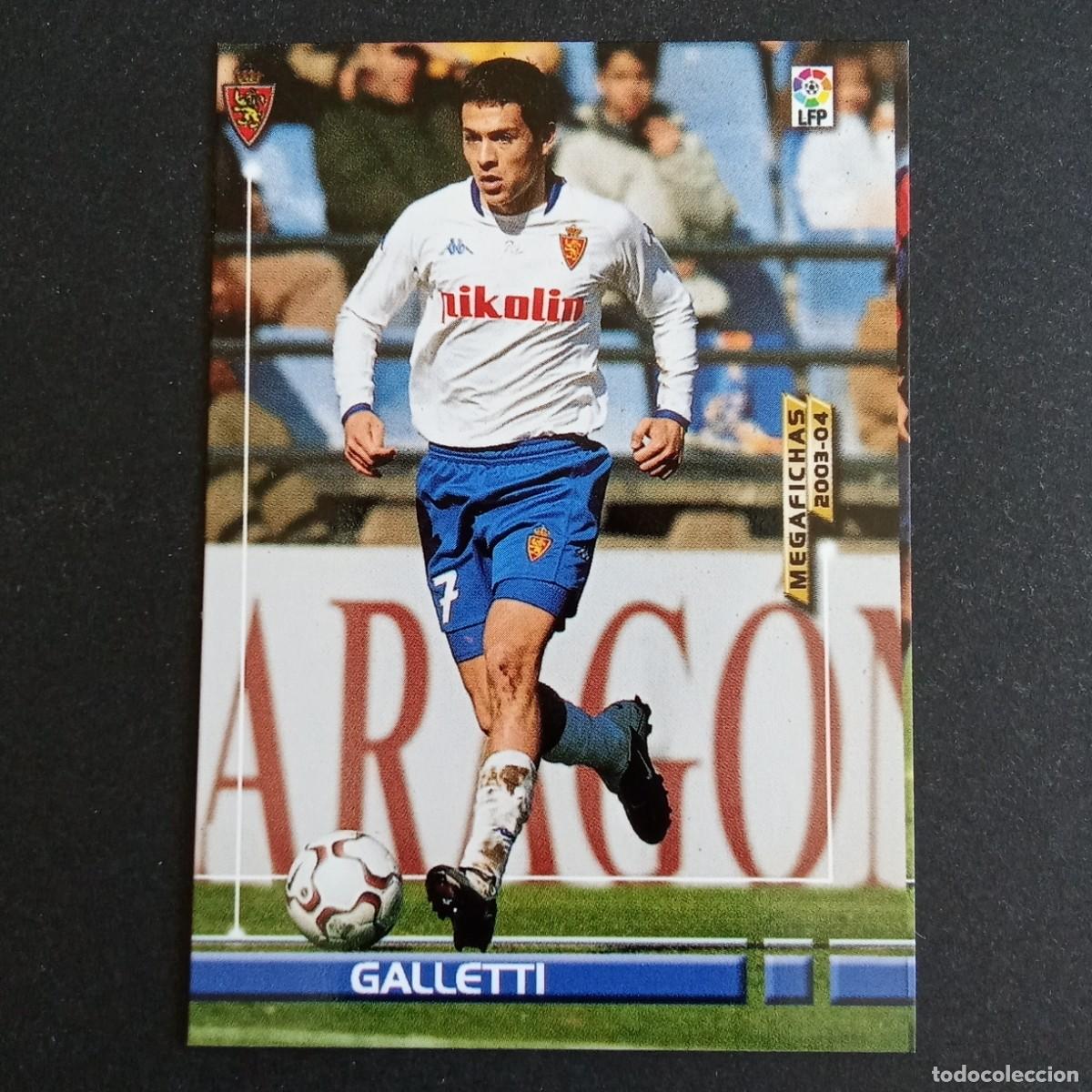 Cromos de f&uacute;tbol: 357 GALLETTI ZARAGOZA LIGA 2003 2004 03 04 MEGAFICHAS PANINI