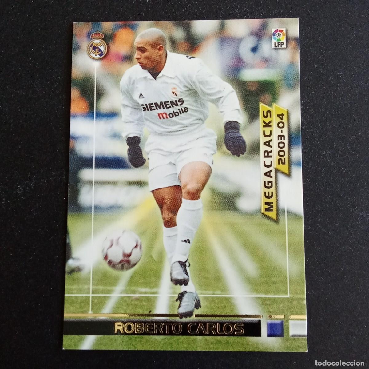 Cromos de f&uacute;tbol: 366 ROBERTO CARLOS REAL MADRID MEGACRACKS LIGA 2003 2004 03 04 MEGAFICHAS PANINI