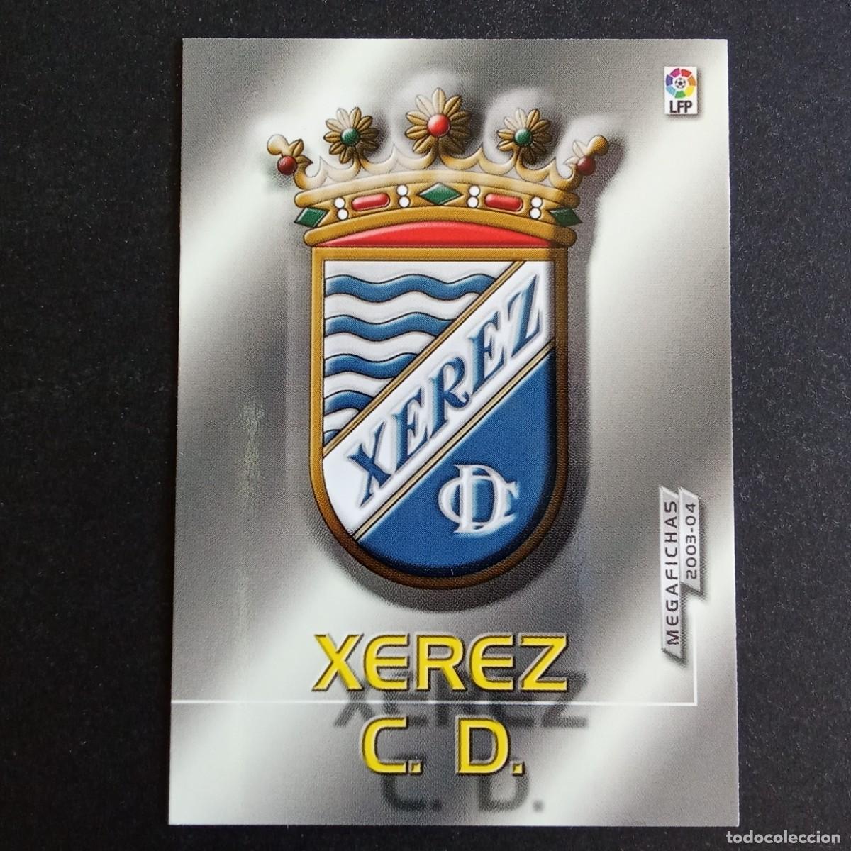 Cromos de f&uacute;tbol: 427 ESCUDO XEREZ SEGUNDA DIVISION LIGA 2003 2004 03 04 MEGAFICHAS PANINI