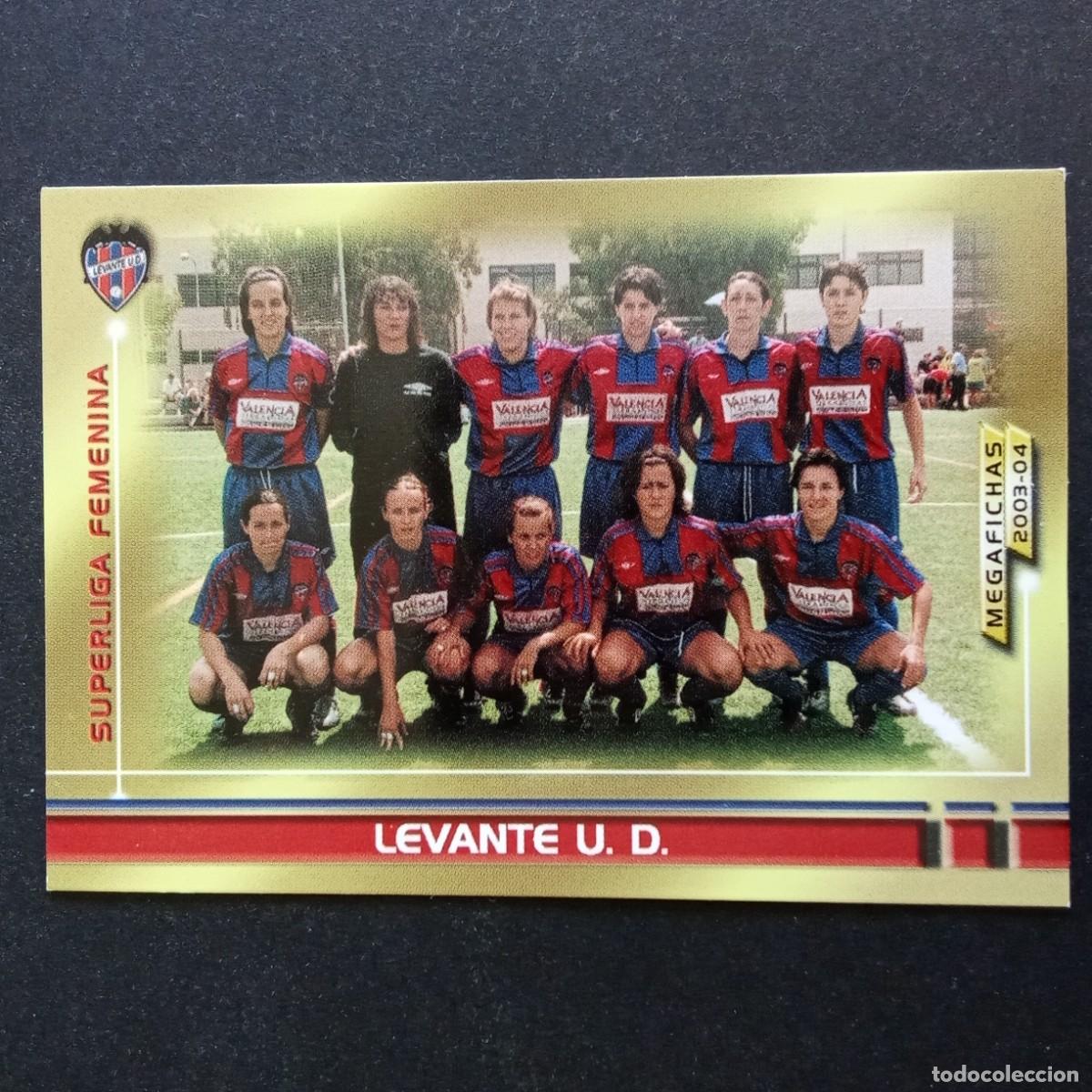 Cromos de Futebol: 429 LEVANTE SUPERLIGA FEMENINA LIGA 2003 2004 03 04 MEGAFICHAS PANINI - VERSION ENTRENADOR ALCOCER