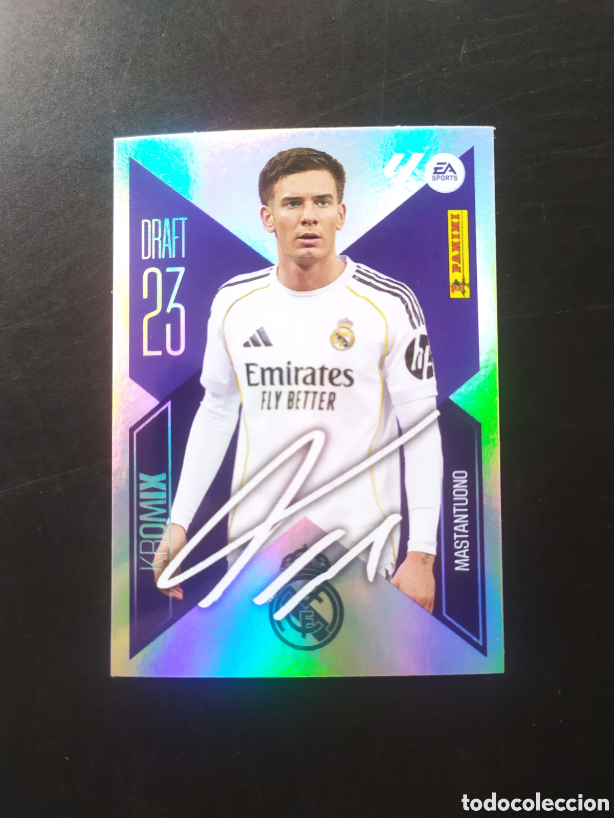 Fu&szlig;ball-Sticker: Liga este 2026 2027 26 27 panini Mastantuono kromix n&deg; K16 Real Madrid