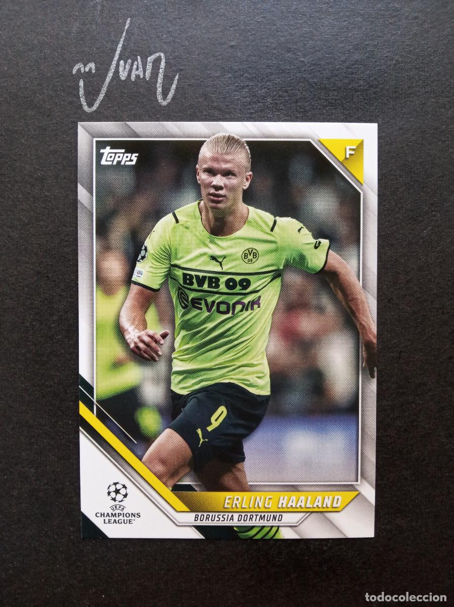 Cromos de f&uacute;tbol: N&ordm; 1 HAALAND BORUSSIA DORTMUND ⚽ TOPPS &reg; FLAGSHIP UCL UEFA CHAMPIONS LEAGUE 2021 2022 21 22 NUEVO