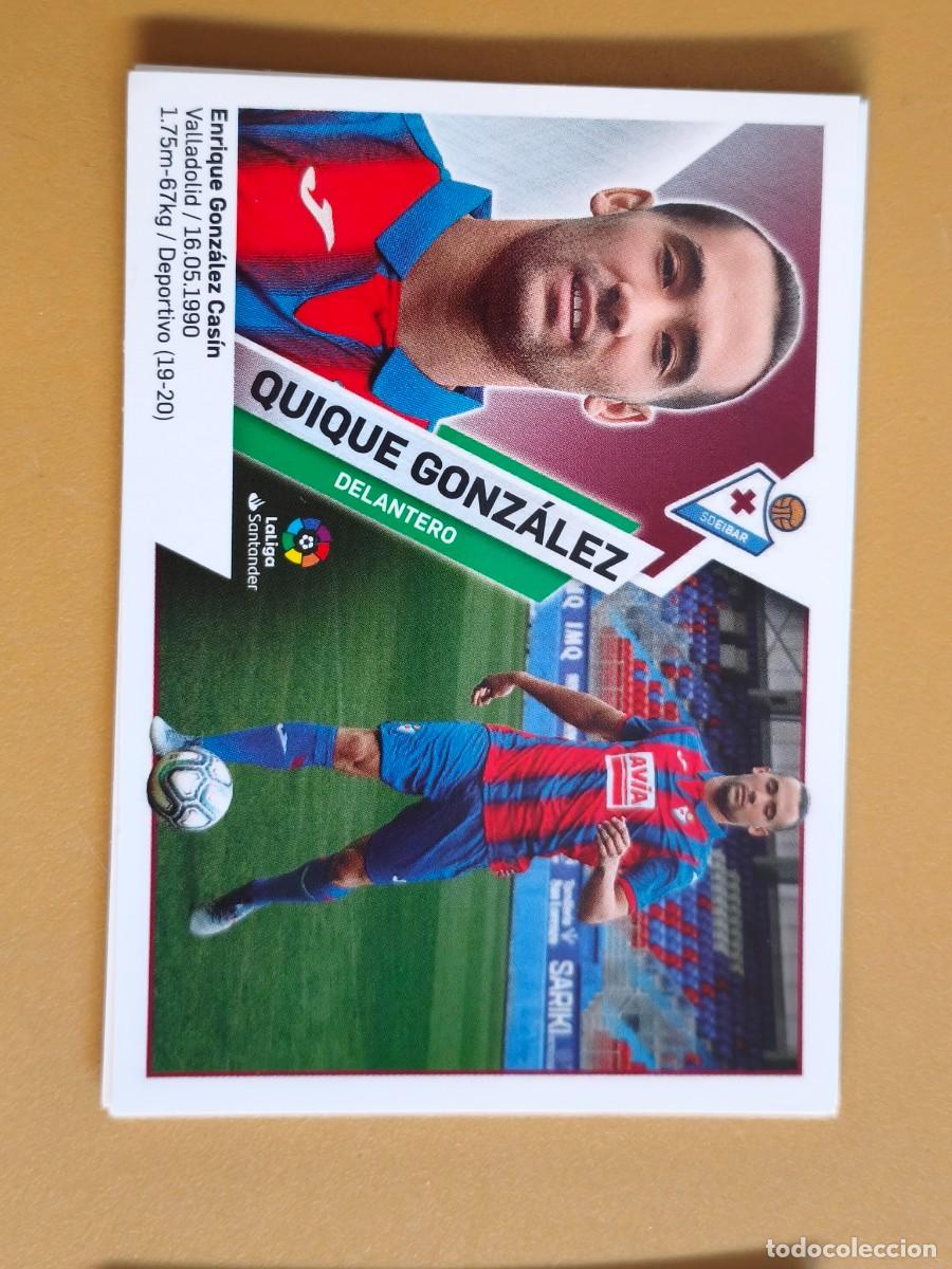 Cromos de f&uacute;tbol: quique gonzalez, liga 2019 20 ultimo fichaje