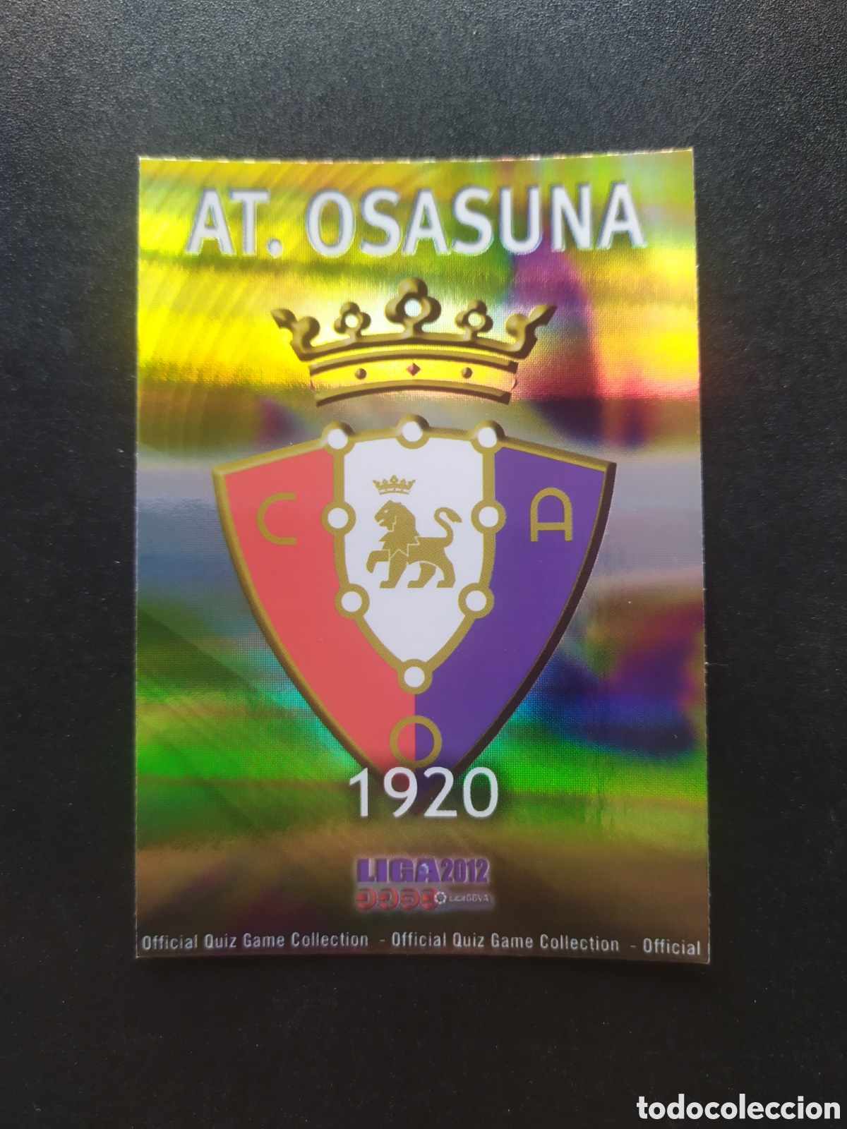 Cromos de f&uacute;tbol: Mundicromo fichas Liga 2011 2012 11 12 escudo brillo rayas n&deg; 217 Osasuna