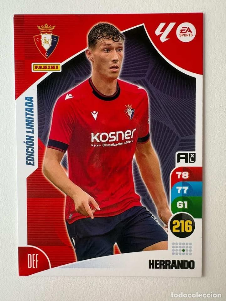 Cromos de f&uacute;tbol: Herrando Osasuna Edici&oacute;n Limitada Adrenalyn 2024-25