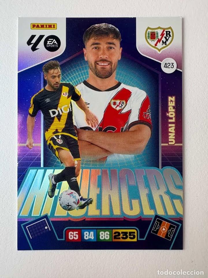 Figurine di Calcio: Unai L&oacute;pez Rayo Vallecano Influencers 423 Adrenalyn 2025-26