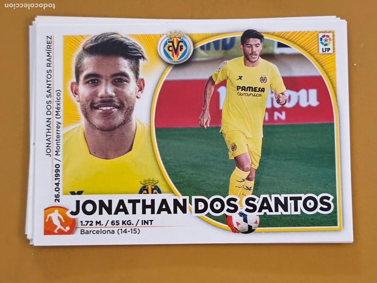 Cromos de f&uacute;tbol: jonathan dos santos, liga 2014 15 ultimo fichaje