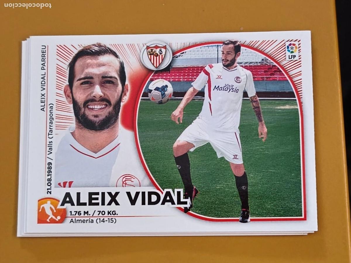 Cromos de f&uacute;tbol: aleix vidal, liga 2014 15 ultimo fichaje