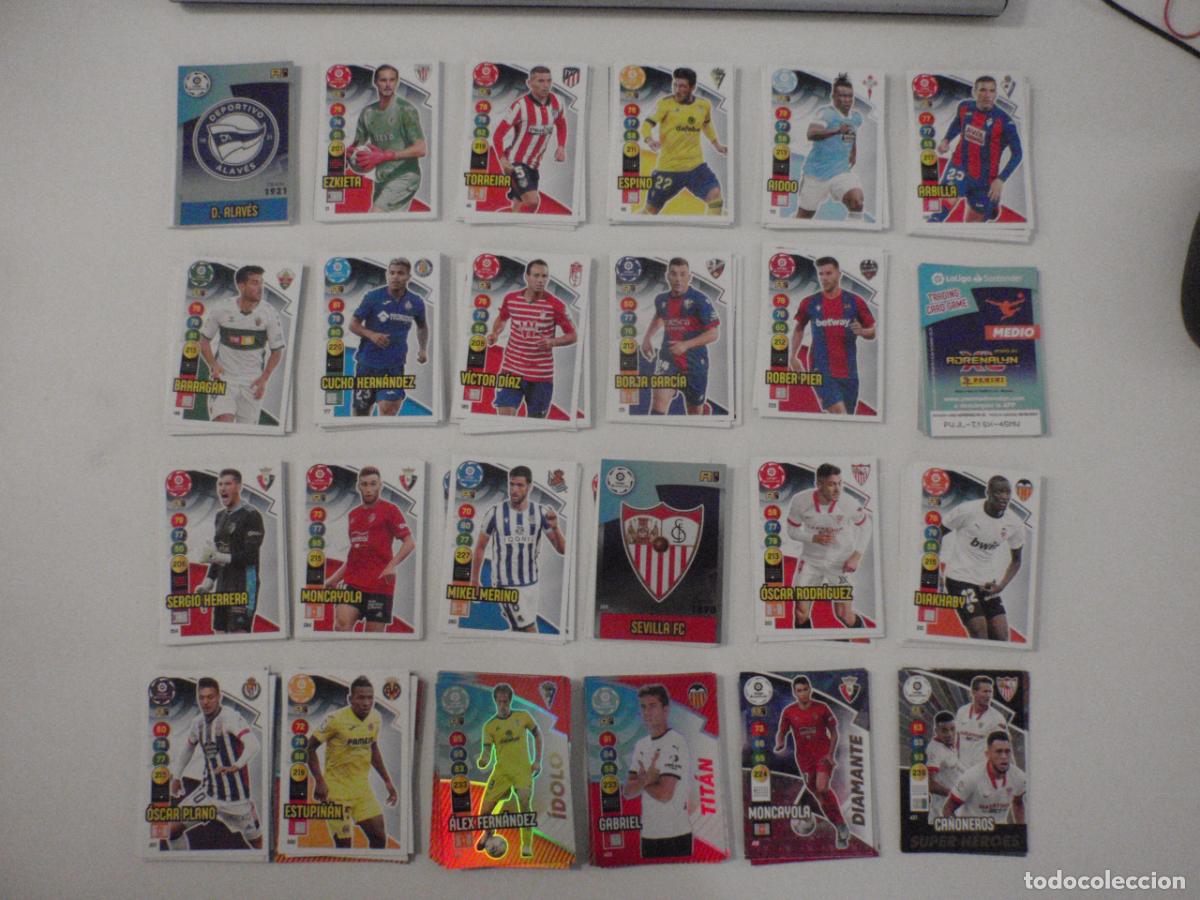 Cromos de f&uacute;tbol: LOTE 206 cromos trading cards diferentes de futbol. Fichas ADRENALYN XL 2020 2021. PANINI 20 21
