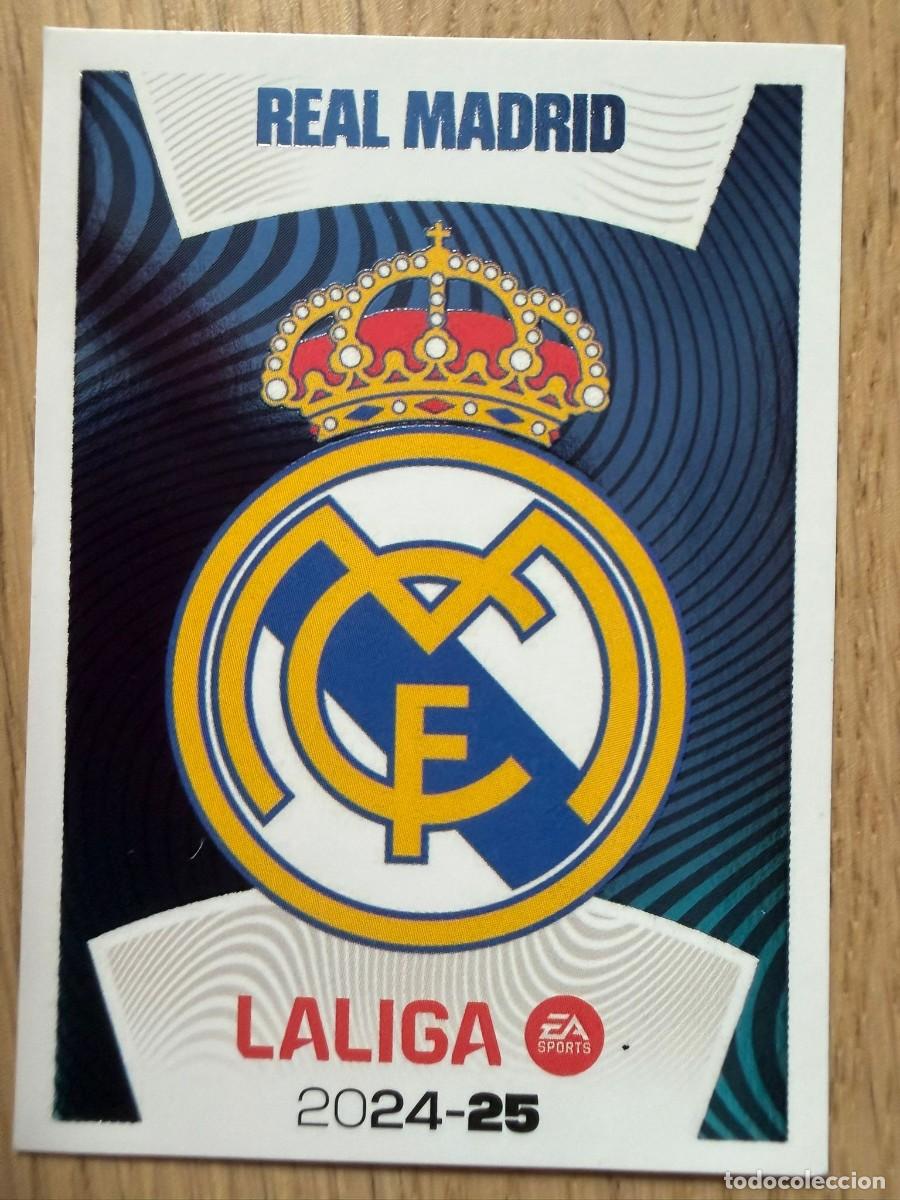 Cromos de f&uacute;tbol: 1 ESCUDO REAL MADRID 24 25 2024 2025 LIGA EA SPORTS COLECCIONES ESTE SIN PEGAR STICKER