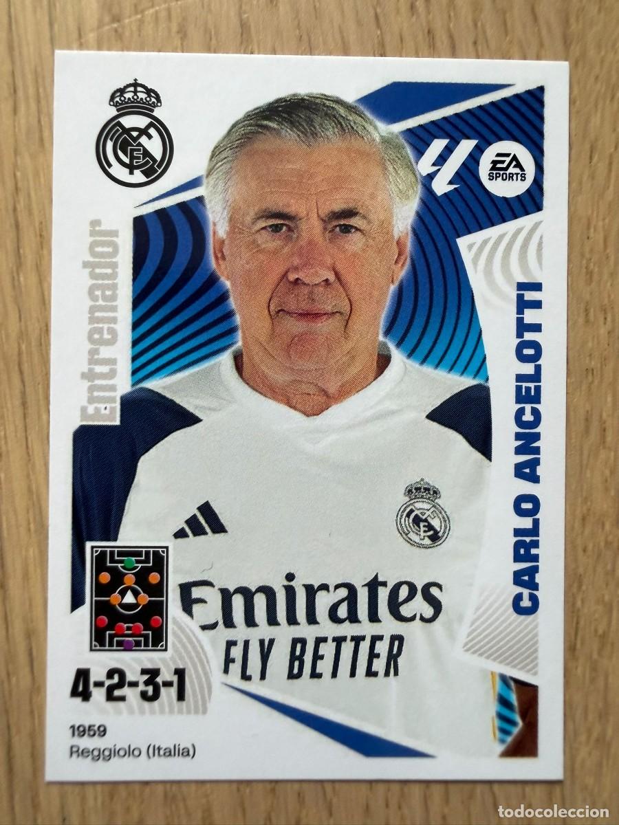 Cromos de f&uacute;tbol: 2 ANCELOTTI ENTRENADOR REAL MADRID 24 25 2024 2025 LIGA EA SPORTS COLECCIONES ESTE SIN PEGAR STICKER