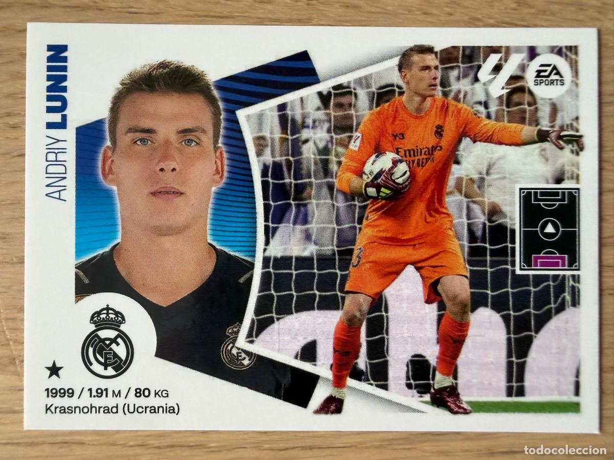 Cromos de f&uacute;tbol: 4 LUNIN REAL MADRID 24 25 2024 2025 LIGA EA SPORTS COLECCIONES ESTE SIN PEGAR STICKER