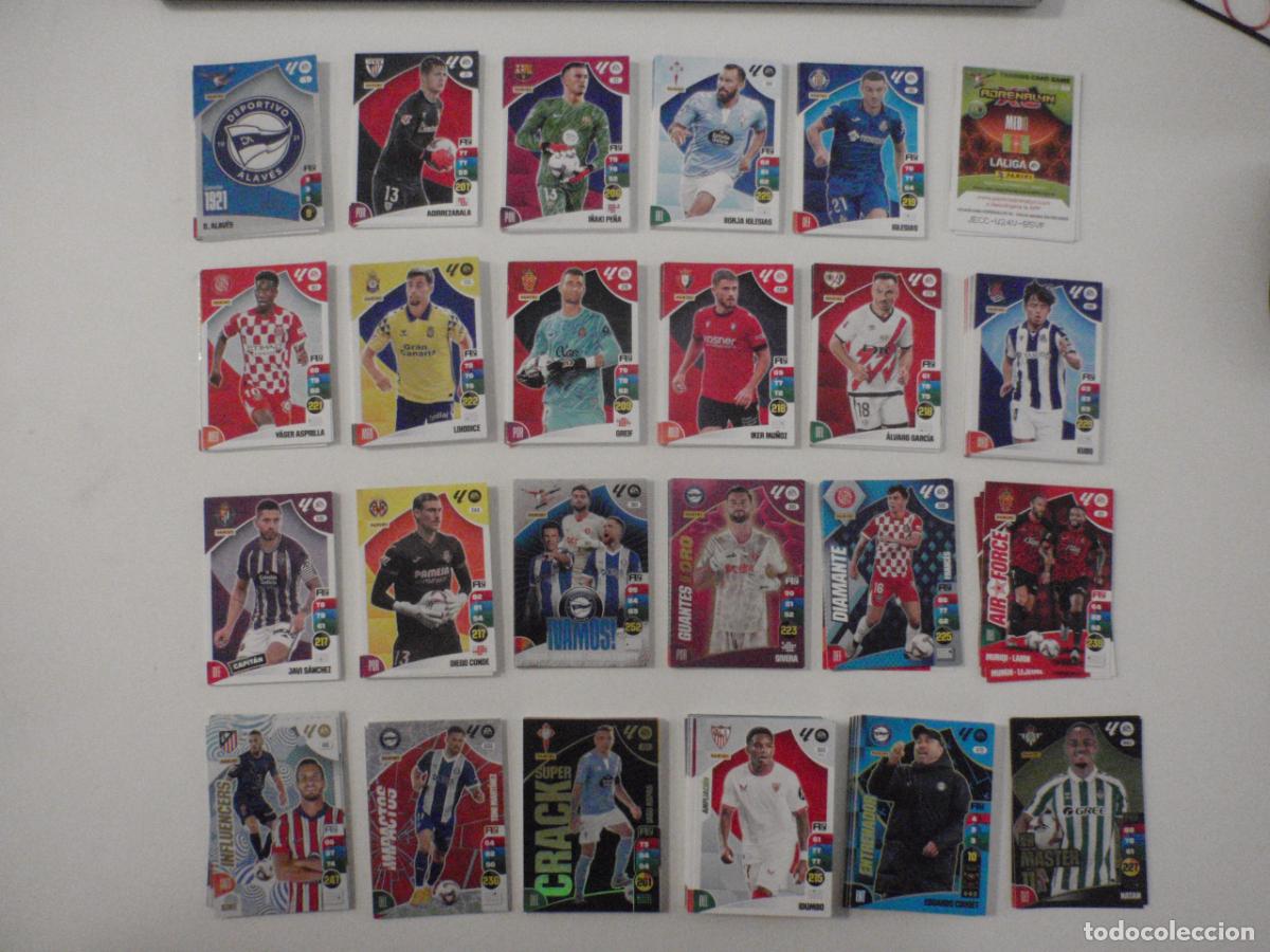 Cromos de f&uacute;tbol: LOTE 214 cromos trading cards diferentes de futbol. Fichas ADRENALYN XL 2024 2025. PANINI 24 25