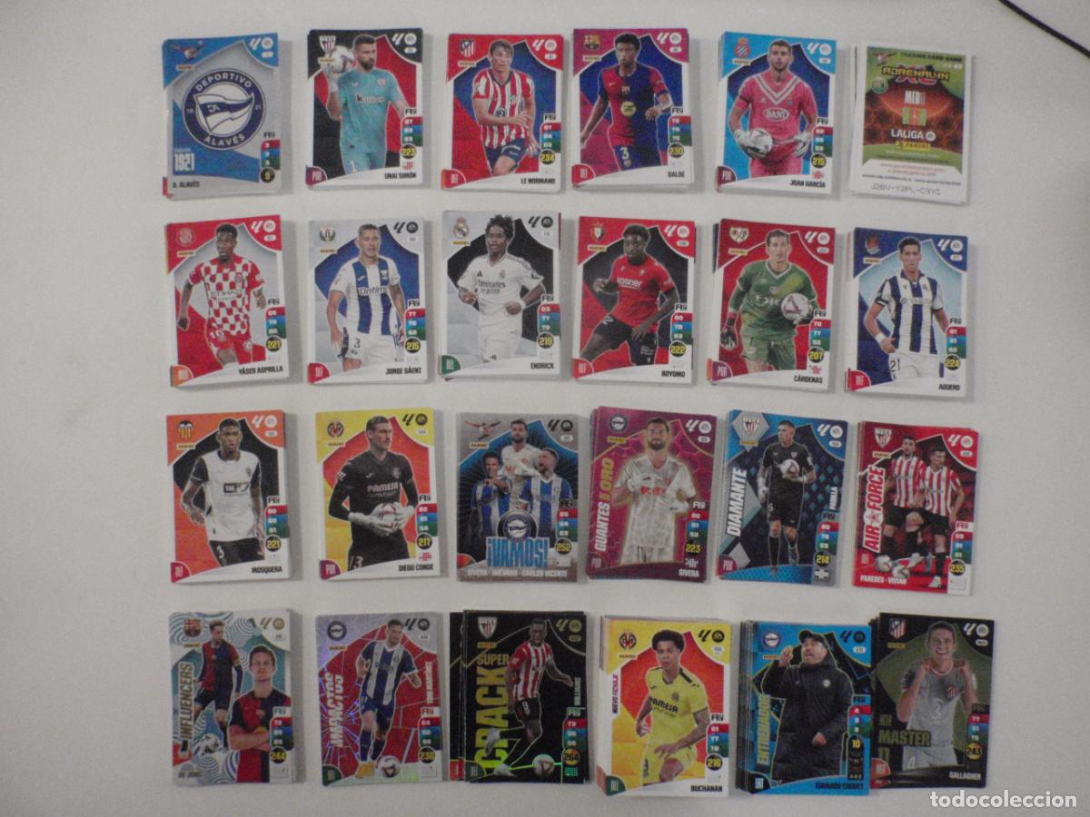 Cromos de f&uacute;tbol: LOTE 333 cromos trading cards diferentes de futbol. Fichas ADRENALYN XL 2024 2025. PANINI 24 25