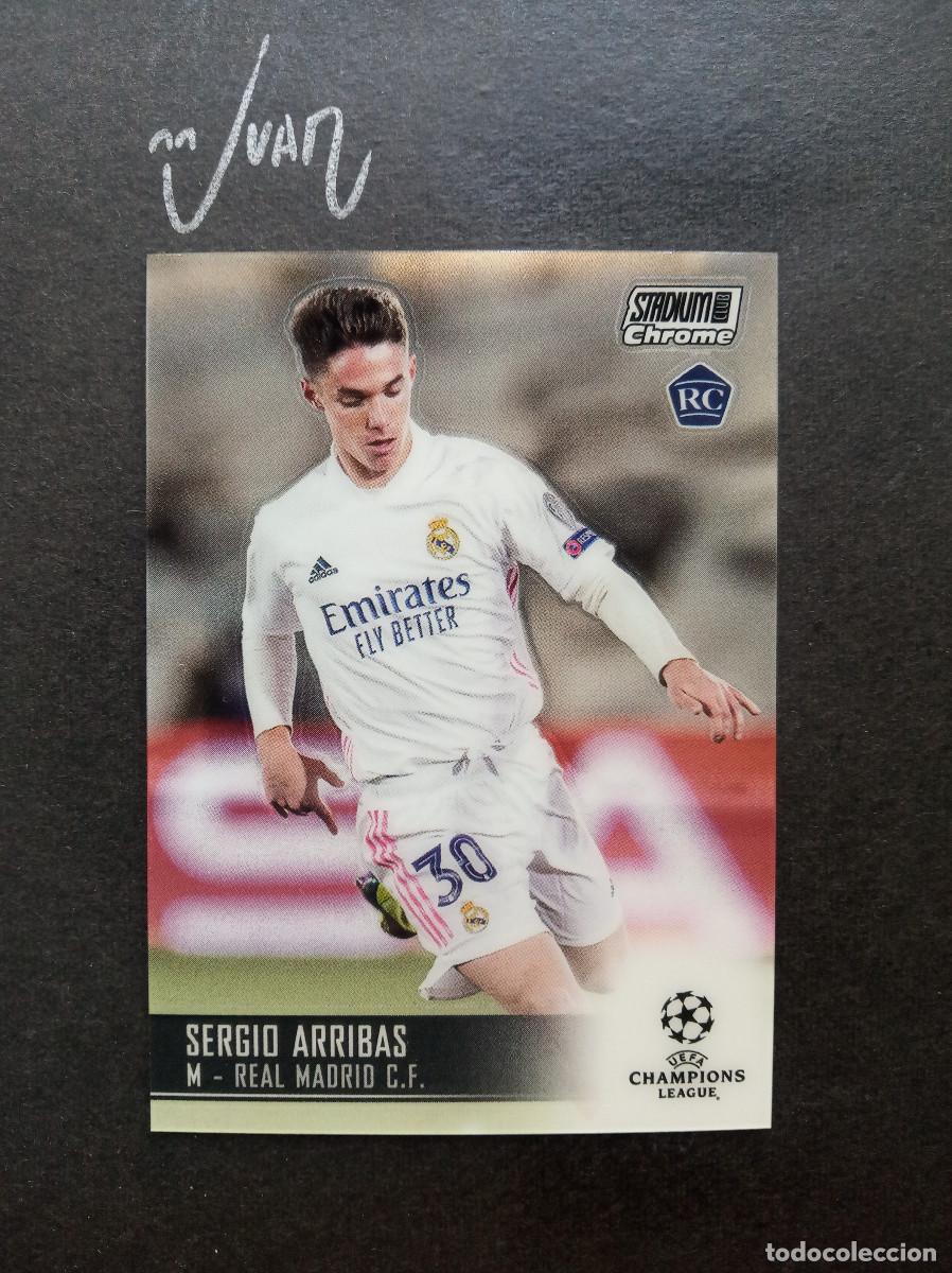 Football Stickers: N&ordm; 85 ROOKIE SERGIO ARRIBAS REAL MADRID ALMERIA 26 27 ⚽ TOPPS &reg; CHROME STADIUM CLUB 2020 2021 20 21