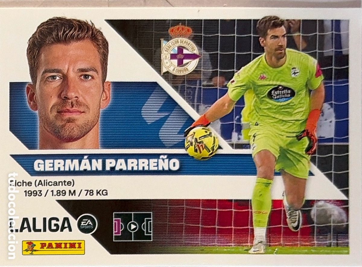 Cromos de f&uacute;tbol: 4.- Germ&aacute;n Parre&ntilde;o (DEPORTIVO CORU&Ntilde;A) - COLECCIONES ESTE 2026/27 (PANINI)