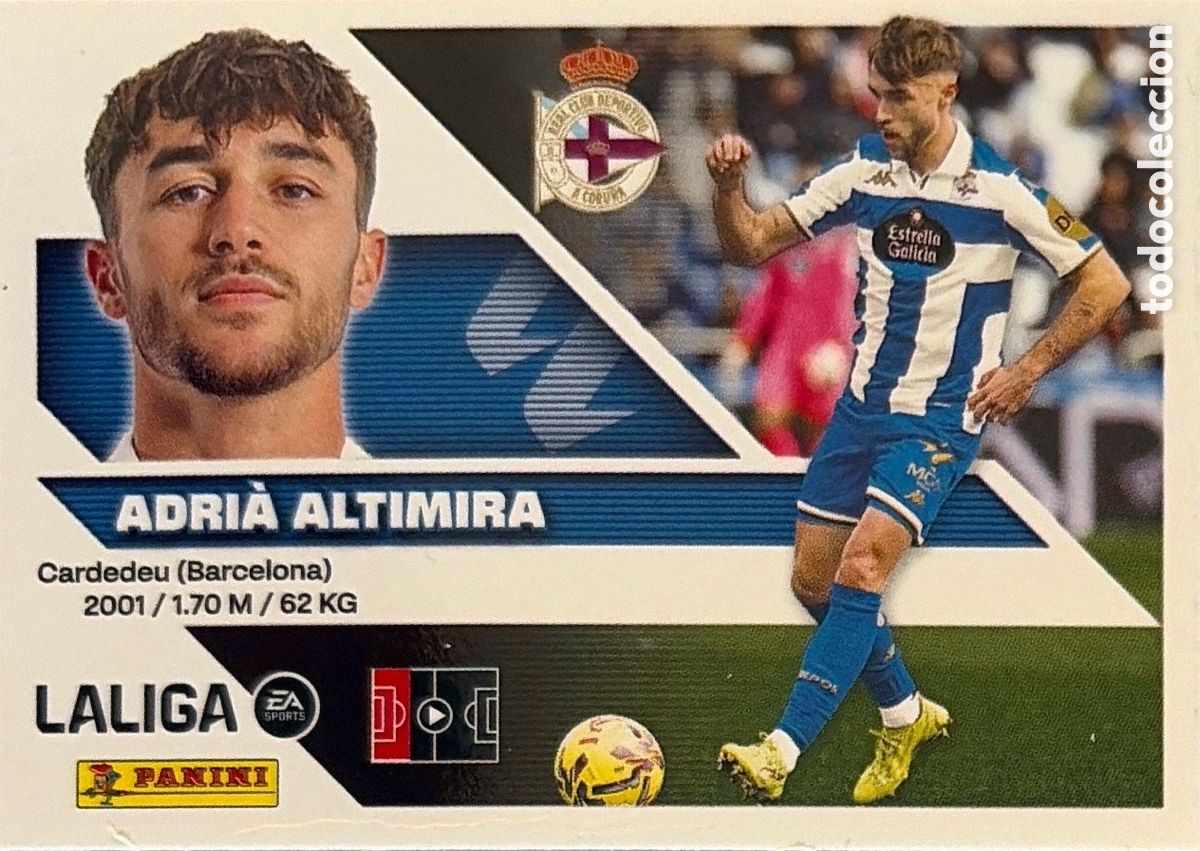 Cromos de f&uacute;tbol: 5.- Adri&agrave; Altimira (DEPORTIVO CORU&Ntilde;A) - COLECCIONES ESTE 2026/27 (PANINI)