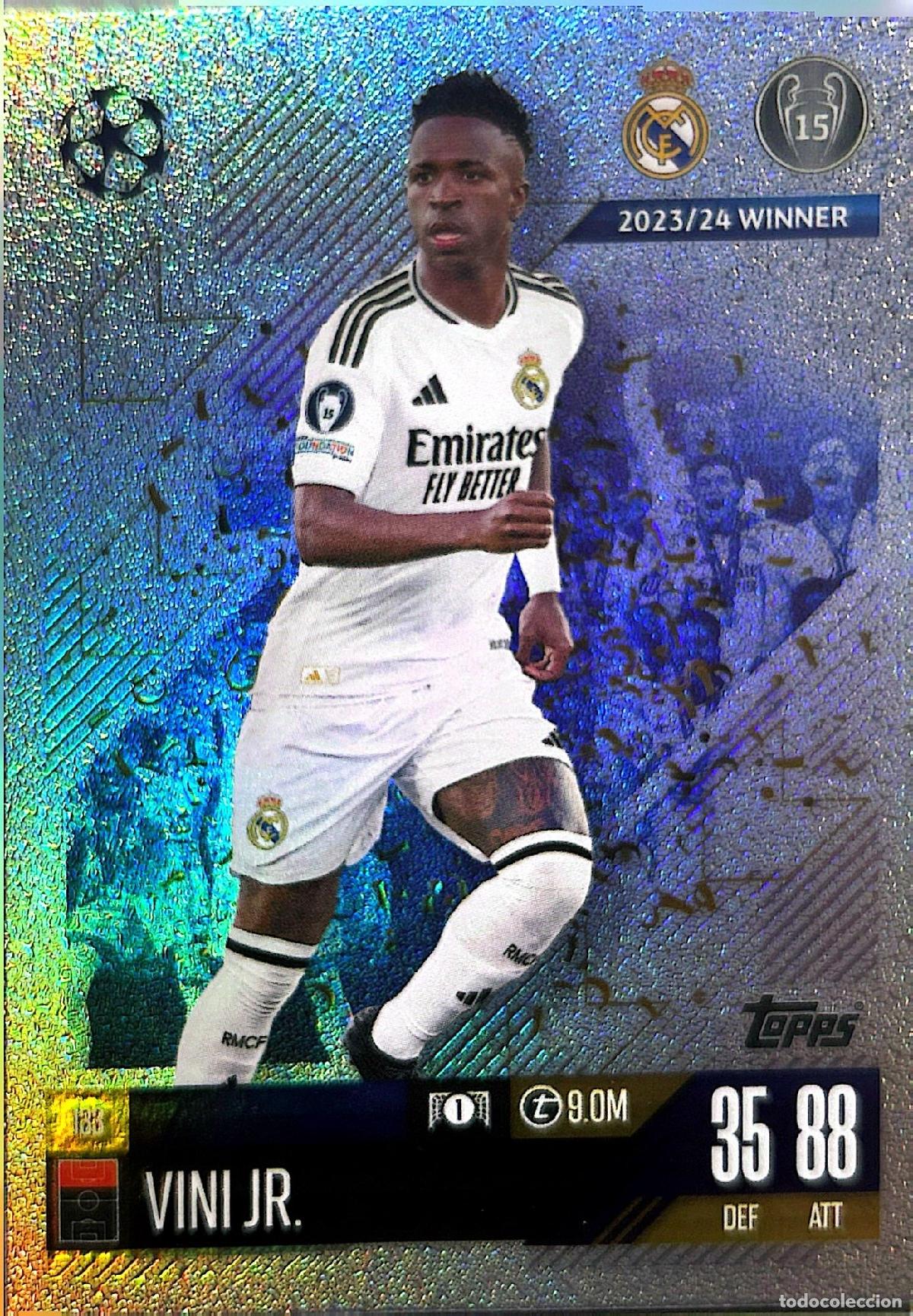 Cromos de f&uacute;tbol: Cromo Vinicius Jr. Real Madrid C.F. Topps Match Attax UCL 2024-2025