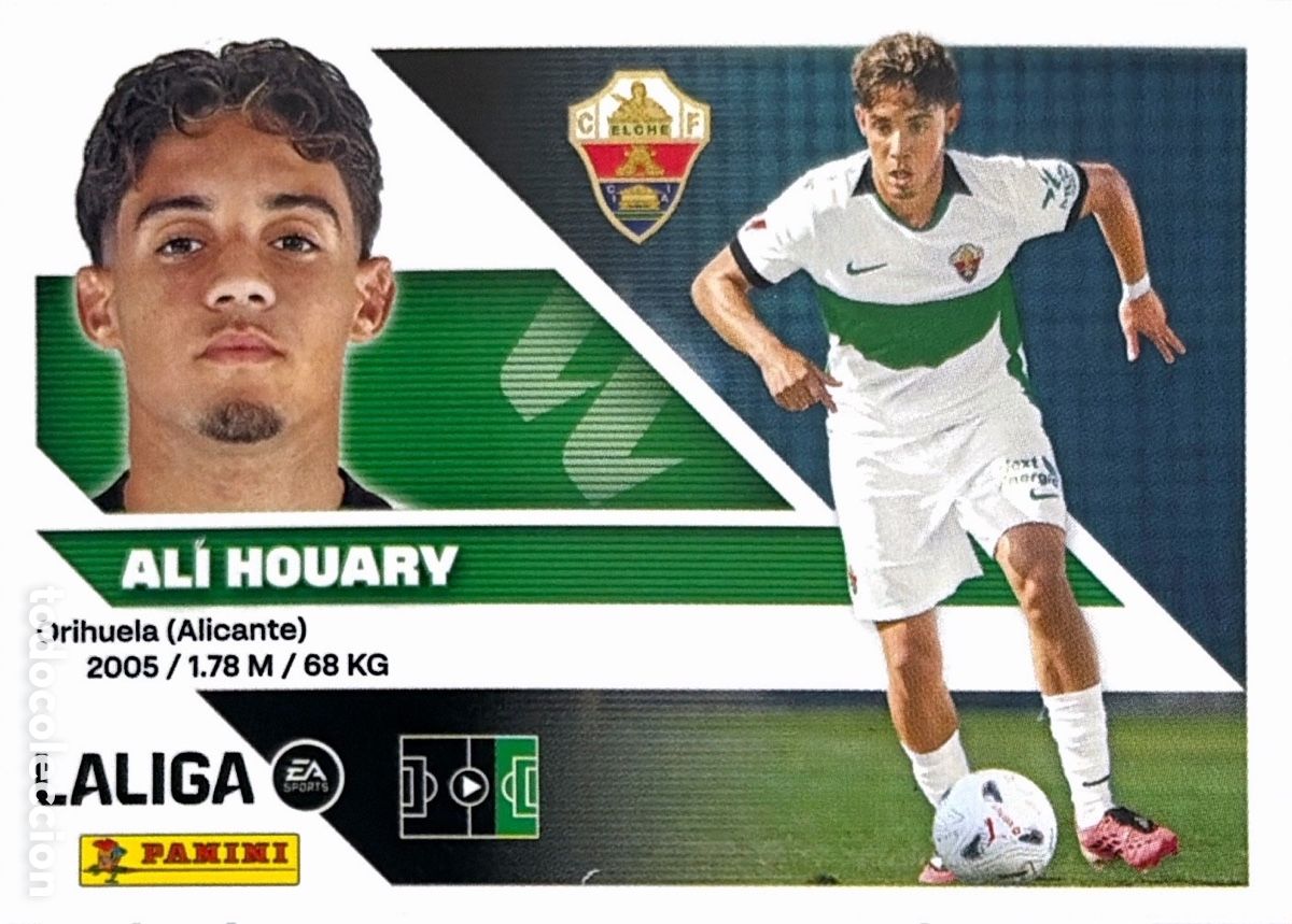 Cromos de f&uacute;tbol: 17.- Ali Houary (ELCHE) - COLECCIONES ESTE 2026/27 (PANINI)
