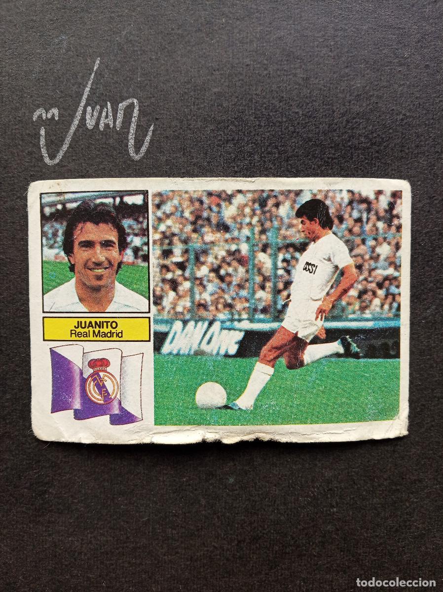 Cromos de f&uacute;tbol: JUANITO REAL MADRID CON PUBLICIDAD ⚽ EDICIONES ESTE &reg; 1982 1983 LIGA FUTBOL 82 83 DESPEGADO