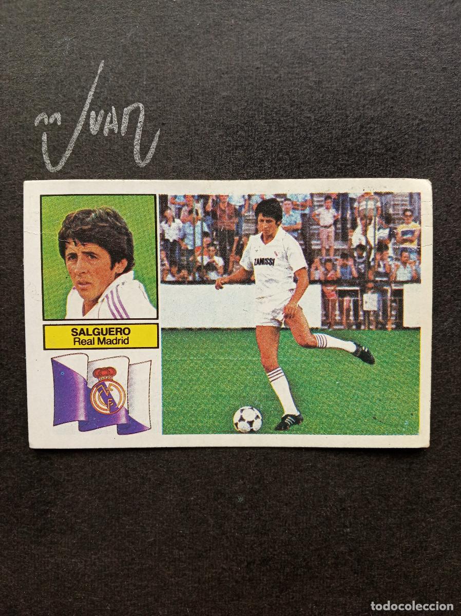 Football Stickers: COLOCA SALGUERO REAL MADRID CON PUBLICIDAD ⚽ EDICIONES ESTE &reg; 1982 1983 LIGA FUTBOL 82 83 DESPEGADO