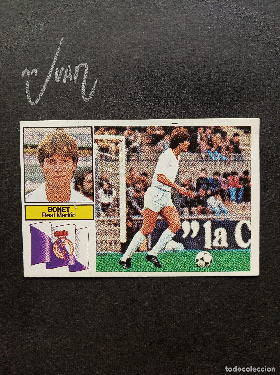 Football Stickers: FICHAJE N&ordm; 7 BONET VERSION REAL MADRID ⚽ EDICIONES ESTE &reg; 1982 1983 LIGA FUTBOL 82 83 DESPEGADO