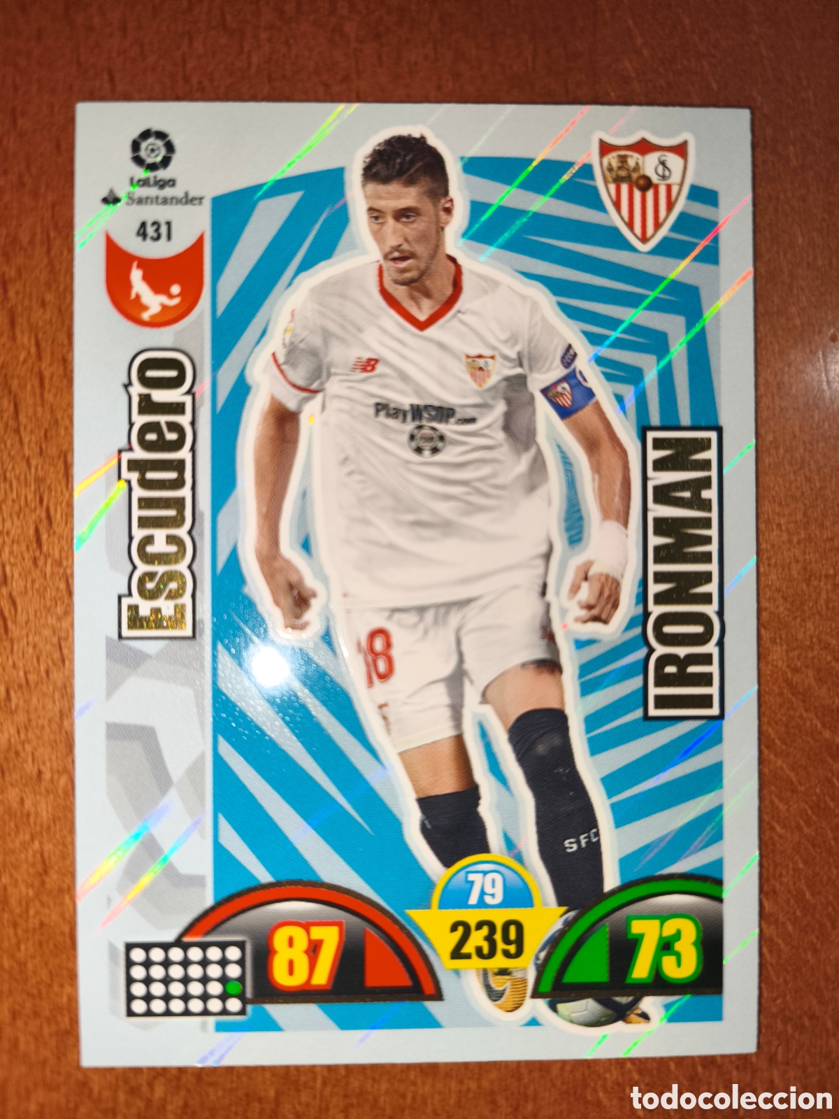 Cromos de f&uacute;tbol: Escudero n&deg;431 IRONMAN Adrenalyn XL 17/18 Sevilla