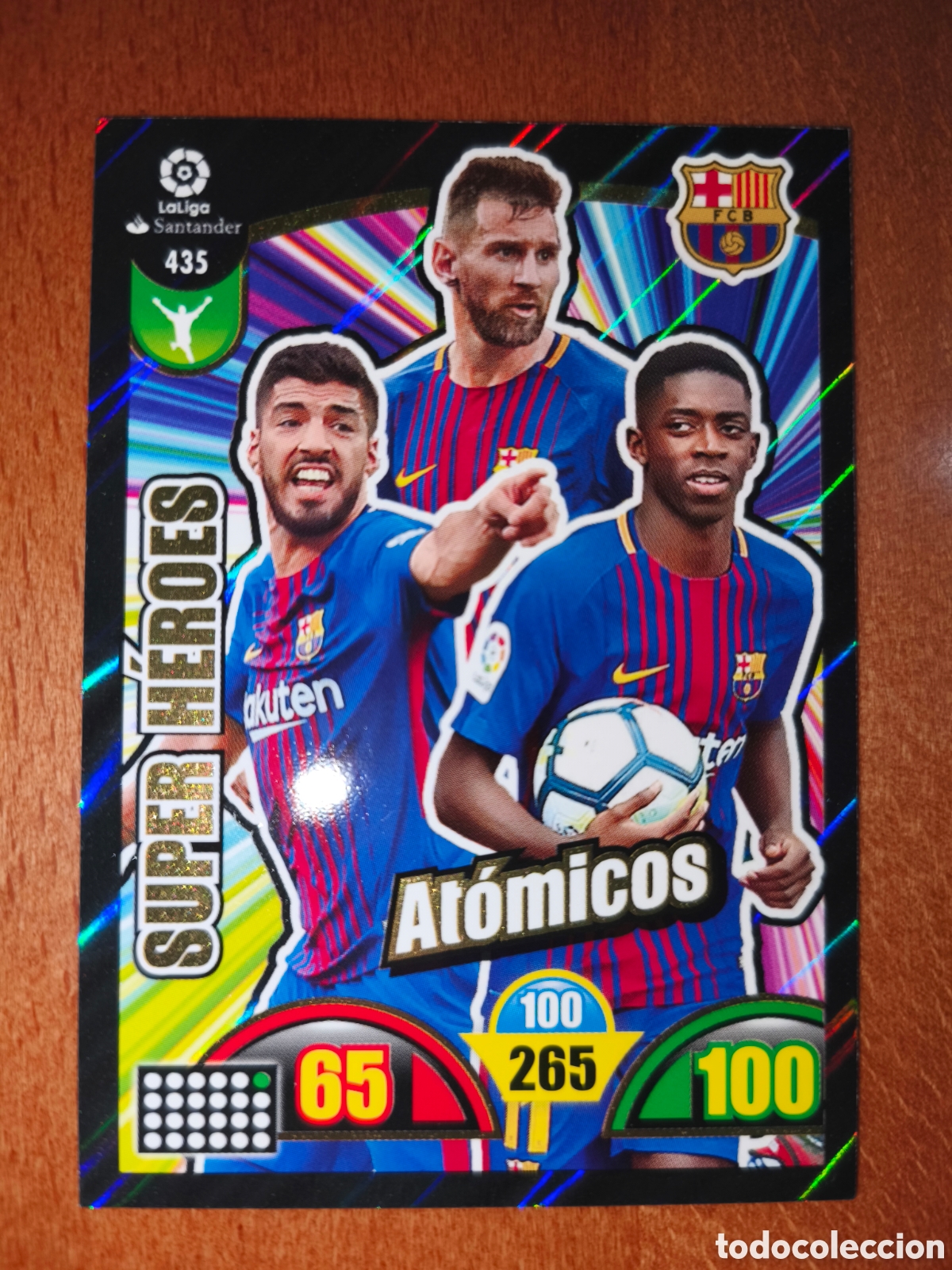 Cromos de f&uacute;tbol: At&oacute;micos n&deg;435 SUPER H&Eacute;ROES Adrenalyn XL 17/18 Barcelona