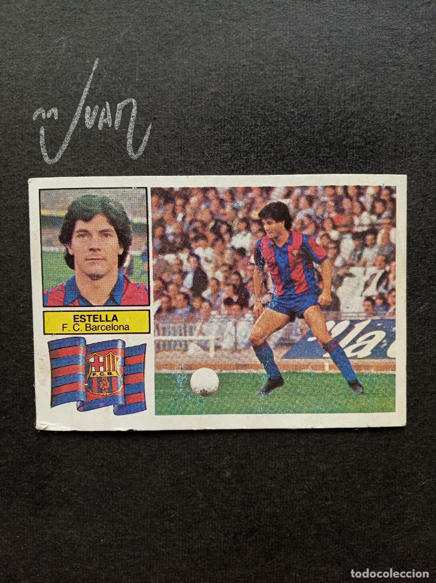 Cromos de f&uacute;tbol: ESTELLA FC BARCELONA CON FCB EN ESCUDO ⚽ EDICIONES ESTE &reg; 1982 1983 LIGA FUTBOL 82 83 DESPEGADO