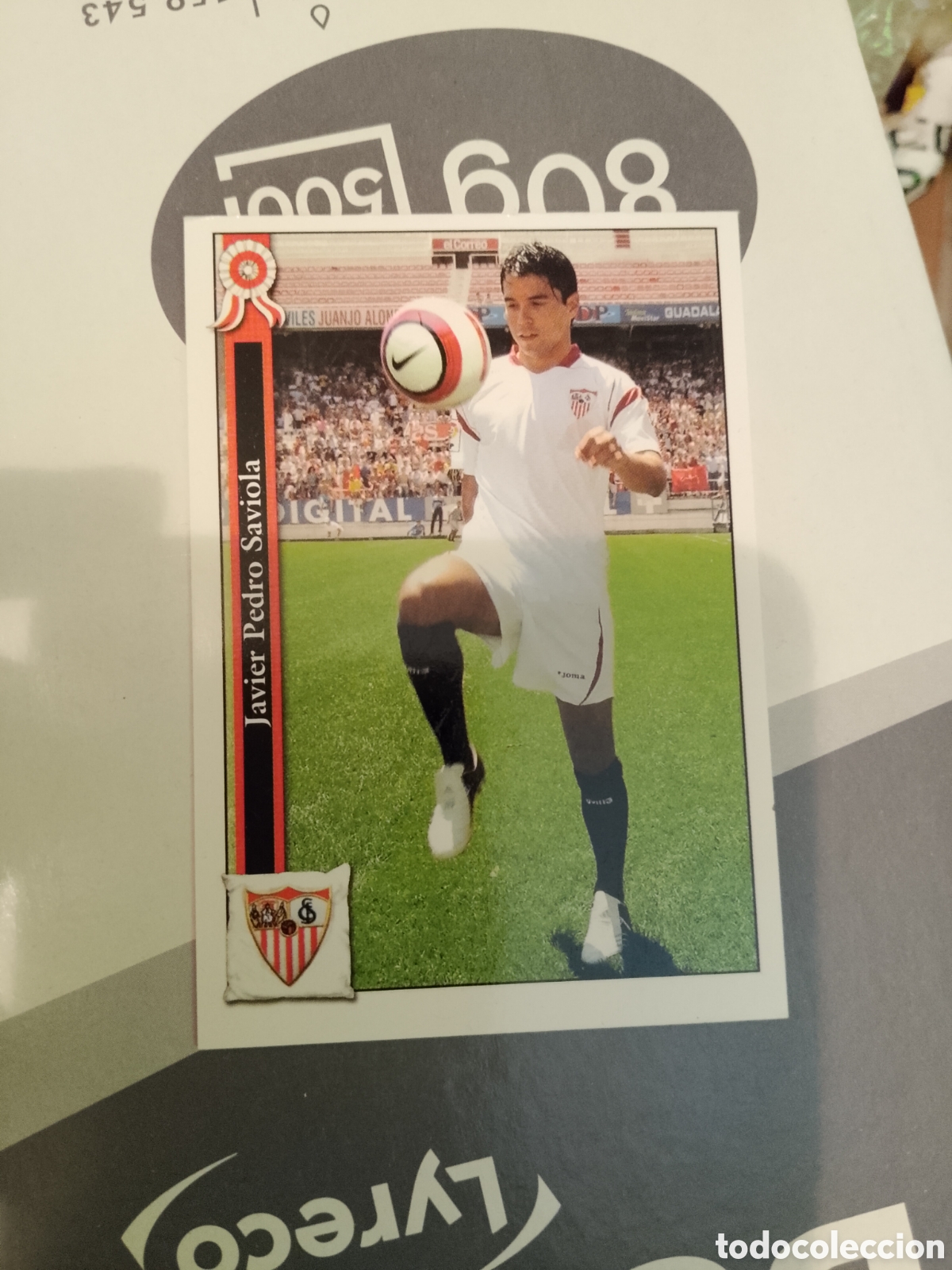 Cromos de f&uacute;tbol: N&ordm; 159 JAVIER SAVIOLA (SEVILLA) - CROMO F&Uacute;TBOL FICHAS LIGA 2005-2006 MUNDICROMO 05-06