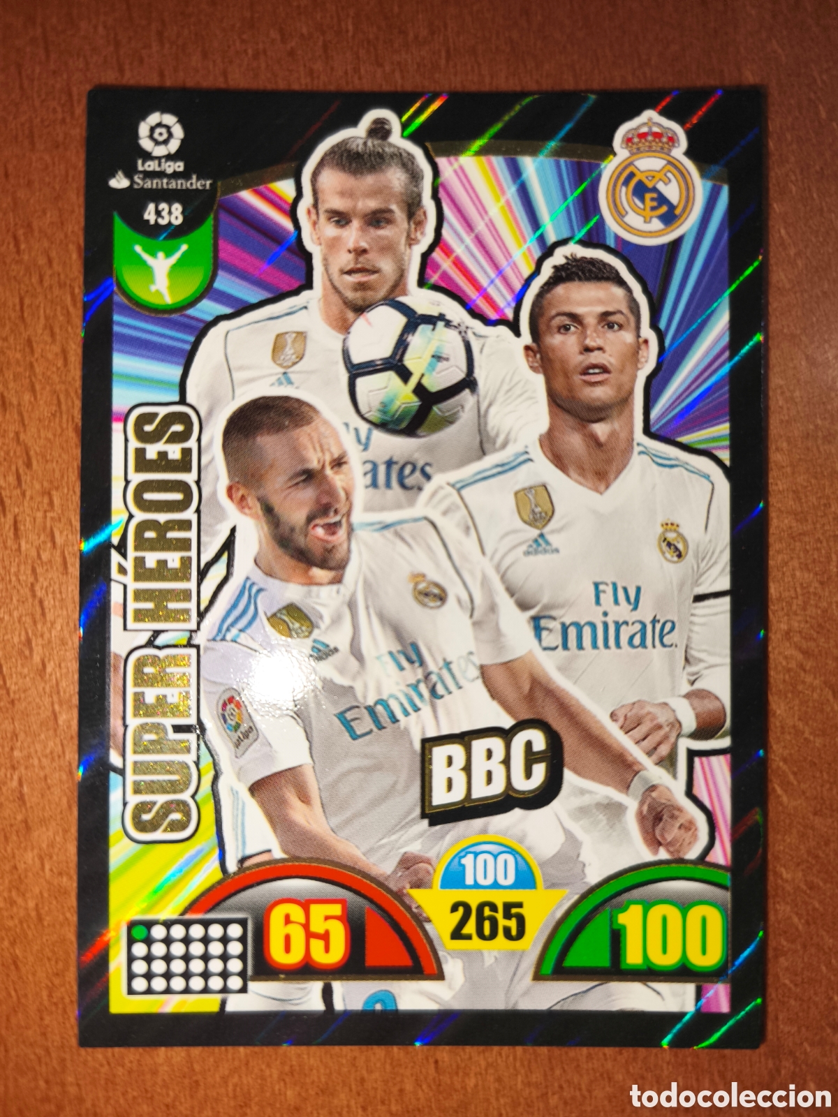 Cromos de f&uacute;tbol: BBC n&deg;438 SUPER H&Eacute;ROES Adrenalyn XL 17/18 Real Madrid