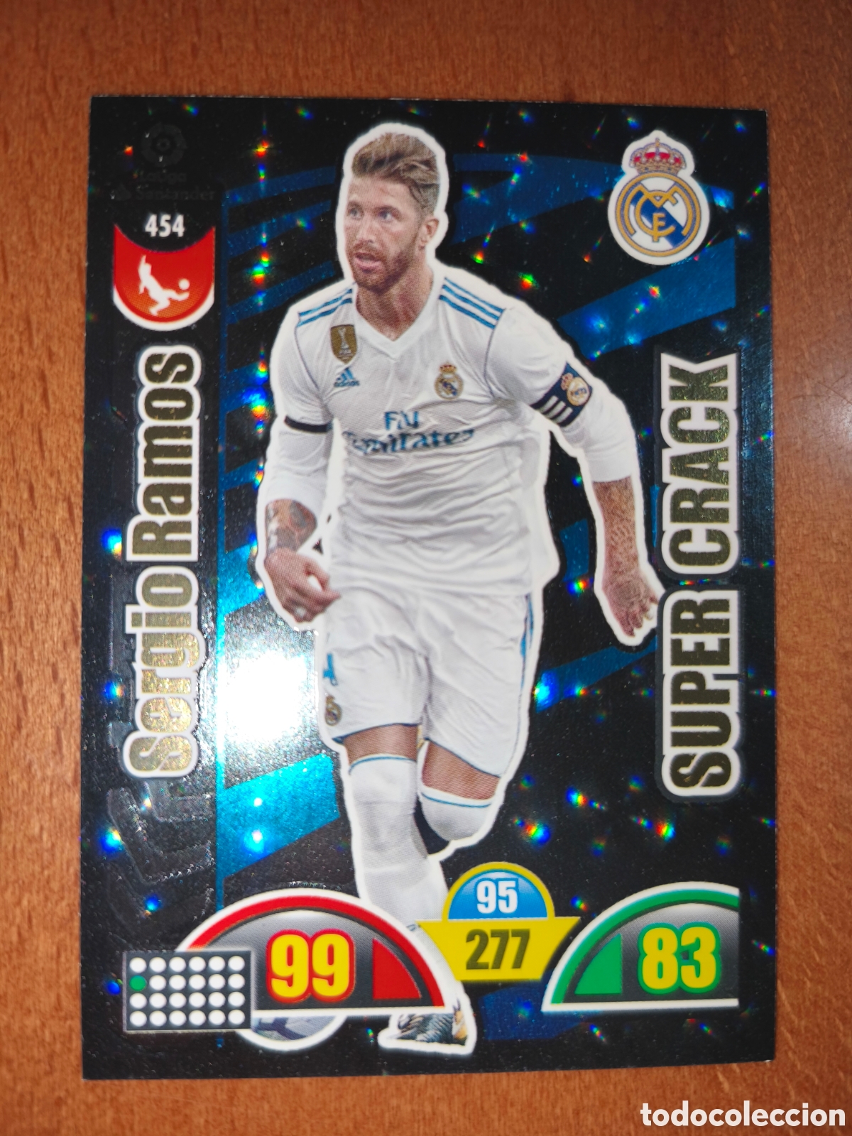 Cromos de f&uacute;tbol: Sergio Ramos n&deg;454 SUPER CRACK Adrenalyn XL 17/18 Real Madrid