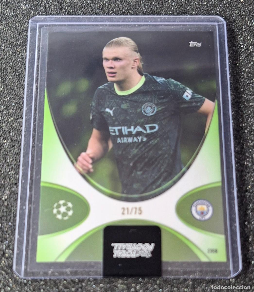 Cromos de f&uacute;tbol: Erling Haaland Manchester City Topps Total Football Green 21/75
